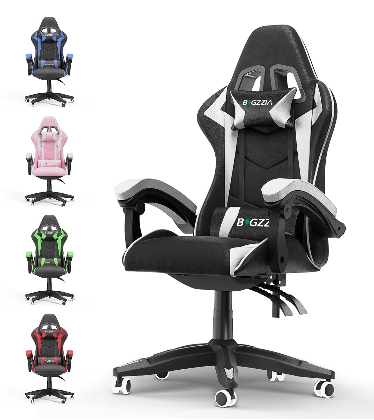 Racingreat Gaming Stuhl, Gamer Stühle, Ergonomisch Gaming Chair, Rückenlehne Einstellbar Pc-Stuhl, 360° Drehbar Gaming Sessel, Atmungsaktiver Bürostuhl für Jugendliche Jungen Mädchen Erwachsene Rosa