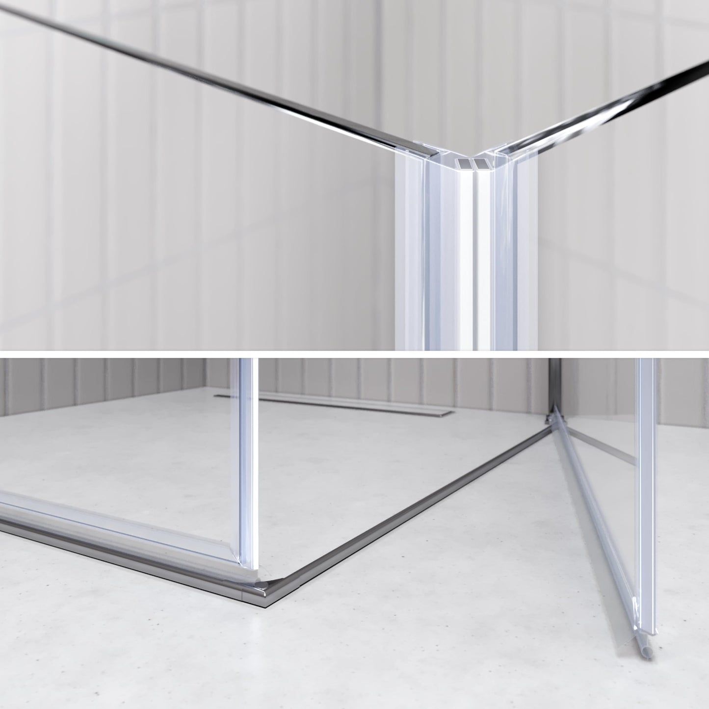 Gaia DK861 Shower Cubicle with Swing Doors, 80 x 80 cm, Height: 180 cm, Corner Shower Cubicle with Lift-Lowering Mechanism Made of 6 mm Nano ESG Safety Glass