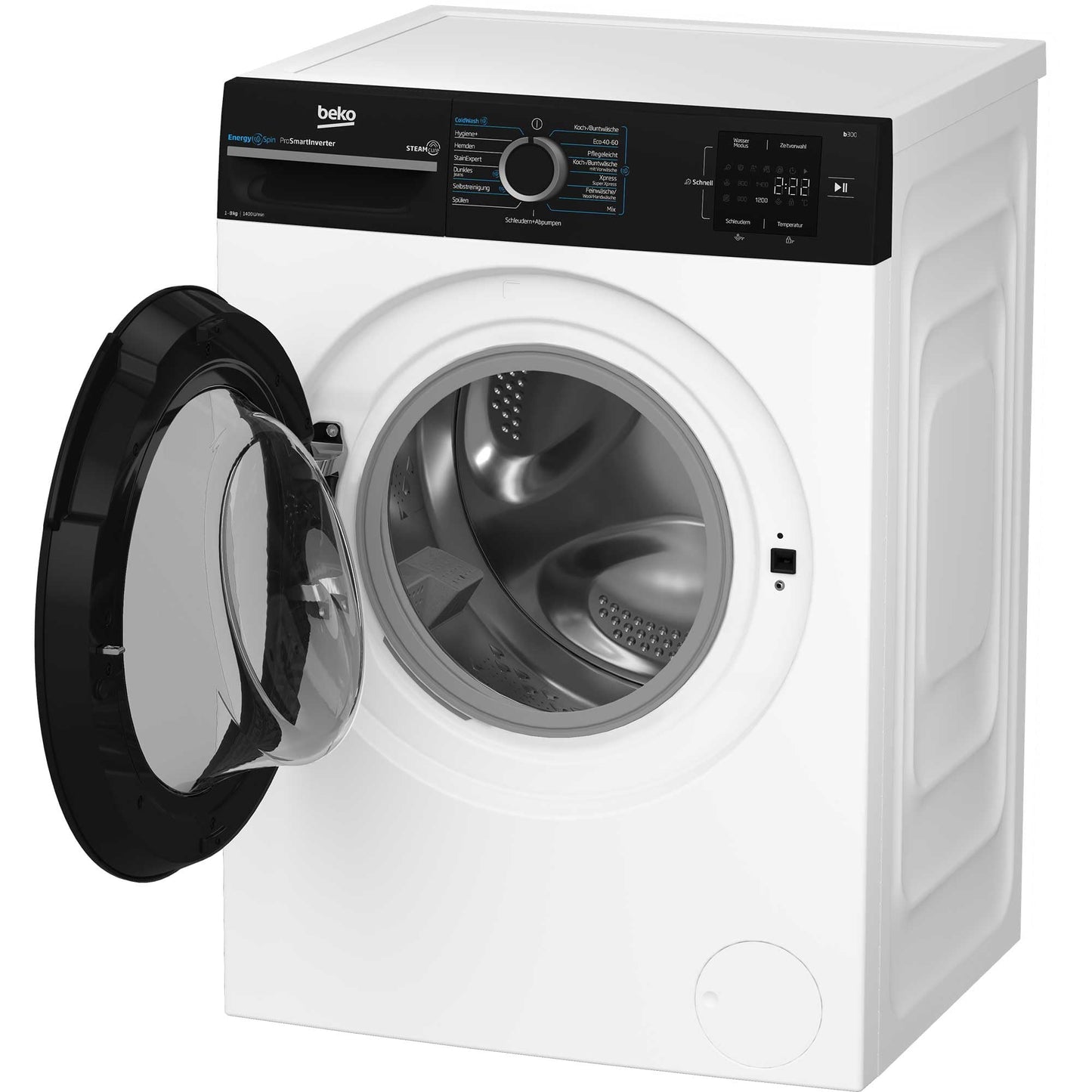 Beko BM3WFU3741R Waschvollautomat, Waschmaschine, 7 kg, EnergySpin, Schleuderwahl 1400 U/min, SteamCure Dampffunktion, allergikergeeignet, AquaWave Schontrommel, Weiß