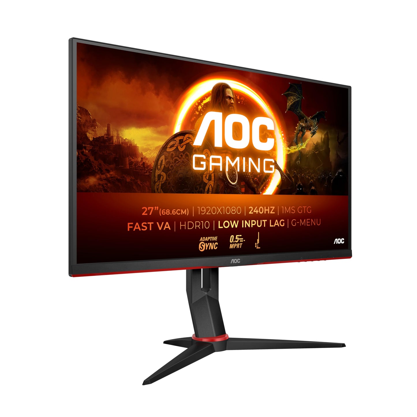 AOC Gaming CU34G2XPD – 34-Zoll-WQHD-Curved-Monitor, 180 Hz, schnelle VA, 1 ms GTG, FreeSync Premium, HDR400, höhenverstellbarer Standfuß (3440 x 1440, HDMI, DisplayPort, USB-Hub)