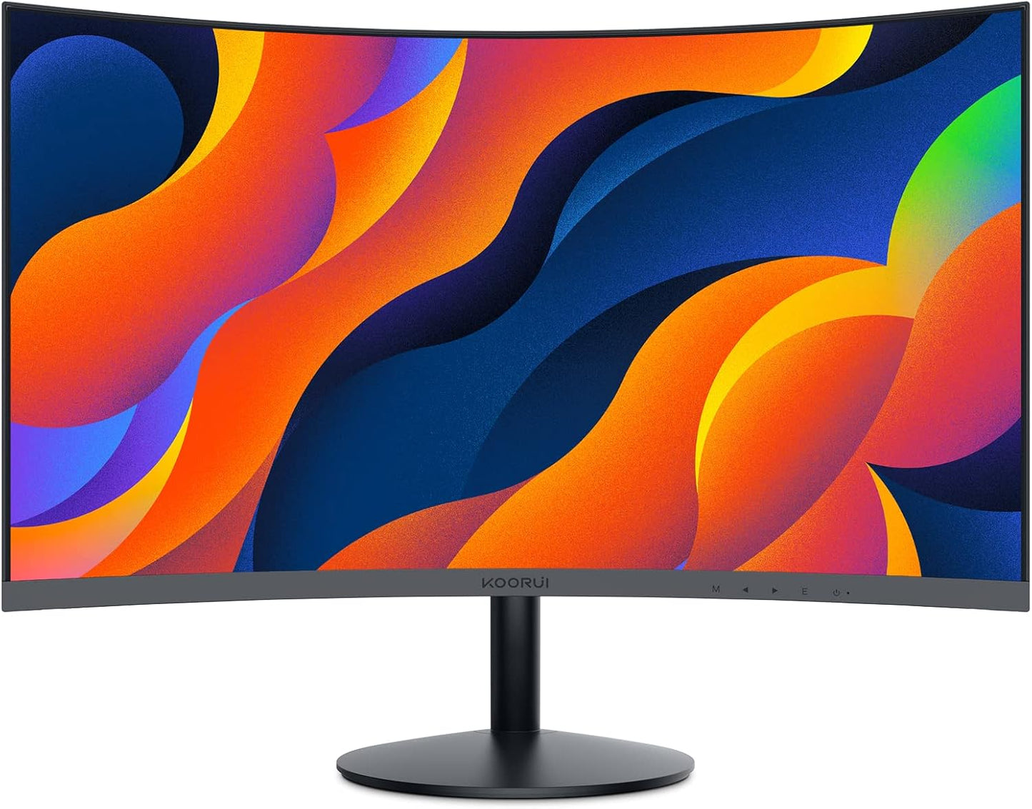 KOORUI Gaming Monitor 27 Zoll, Full HD Rahmenlos Bildschirm 165Hz Adaptive Sync (1ms, VA-Panel, Eye-Care, 1920 x 1080, 2xHDMI 2.0, & DisplayPort 1.4, VESA 75x75mm, DCI-P3 90%)