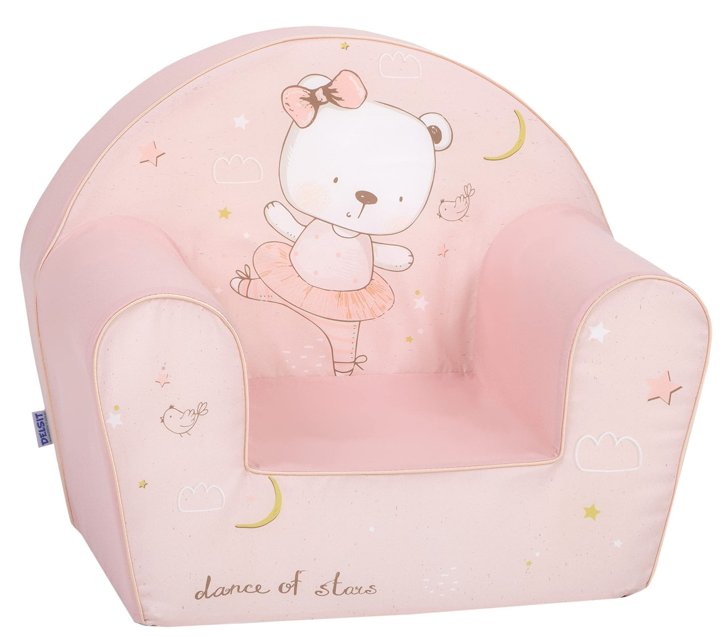 Delsit Kinder Sessel mit Schaumstofffüllung - Kindersessel Mädchen und Jungen Babysessel mit Abnehmbarem Bezug - Sessel für Kinder - Kindermöbel - 9 Monate bis 4 Jahre - DT8-17123