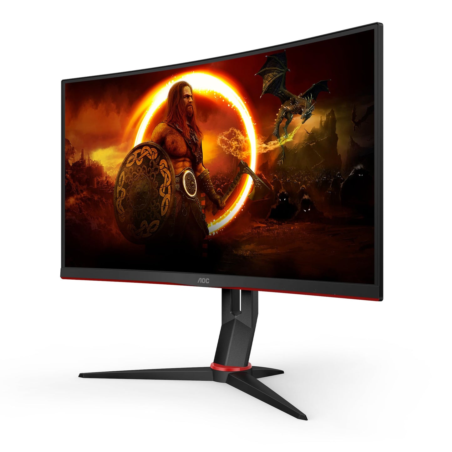 AOC Gaming CU34G2XPD – 34-Zoll-WQHD-Curved-Monitor, 180 Hz, schnelle VA, 1 ms GTG, FreeSync Premium, HDR400, höhenverstellbarer Standfuß (3440 x 1440, HDMI, DisplayPort, USB-Hub)
