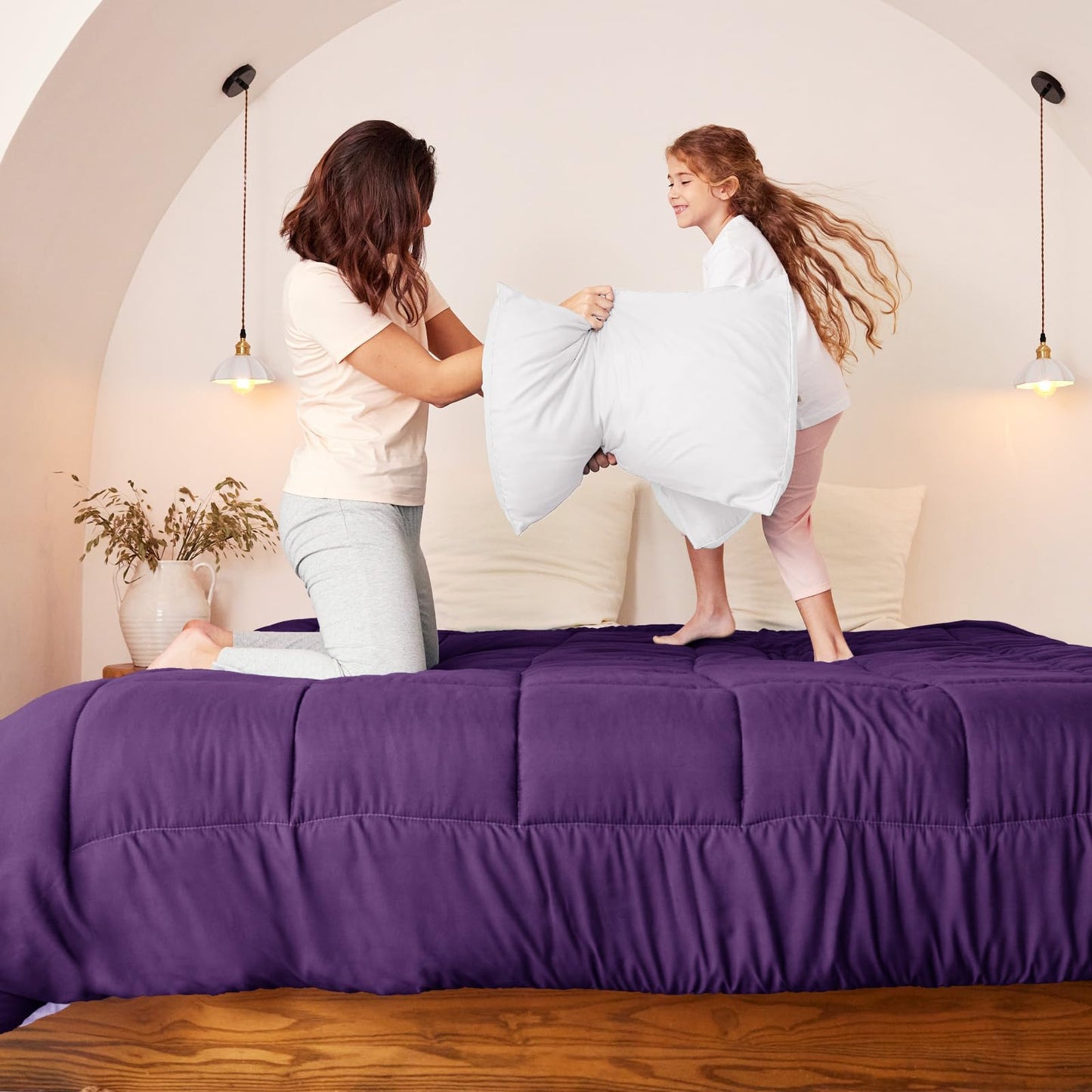 Exclusivo Mezcla 4-Season Duvet 155 x 220 cm, Warm and Light Sleeping Blanket without Cover, Turquoise/Aqua