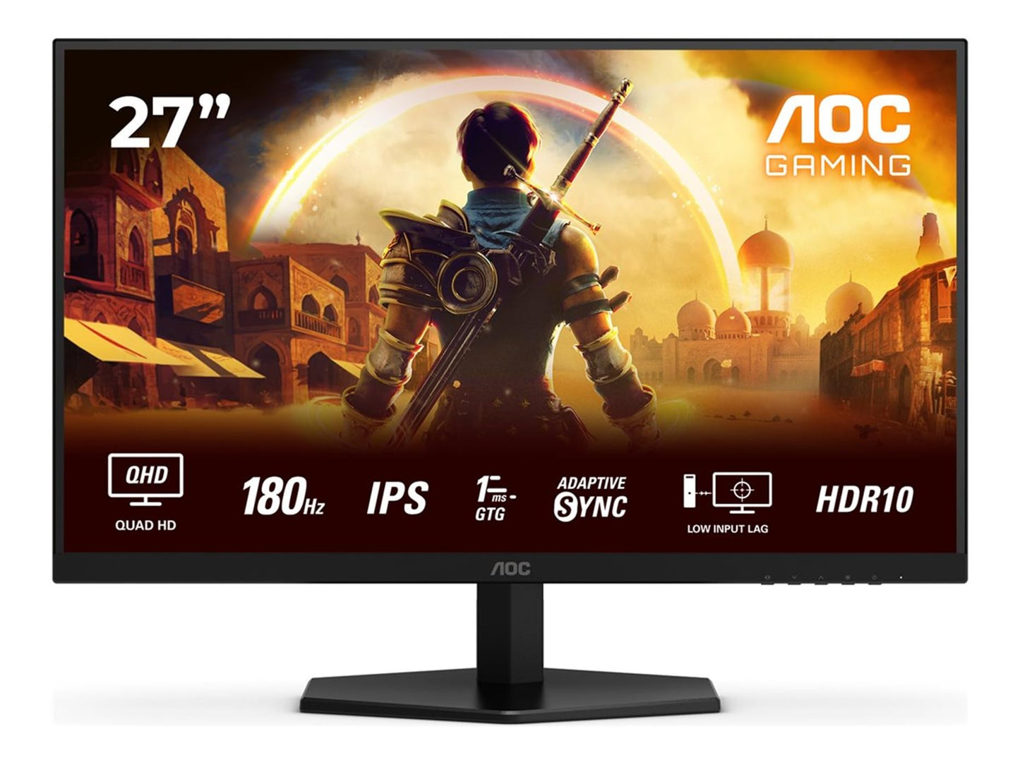 AOC Gaming CU34G2XPD – 34-Zoll-WQHD-Curved-Monitor, 180 Hz, schnelle VA, 1 ms GTG, FreeSync Premium, HDR400, höhenverstellbarer Standfuß (3440 x 1440, HDMI, DisplayPort, USB-Hub)