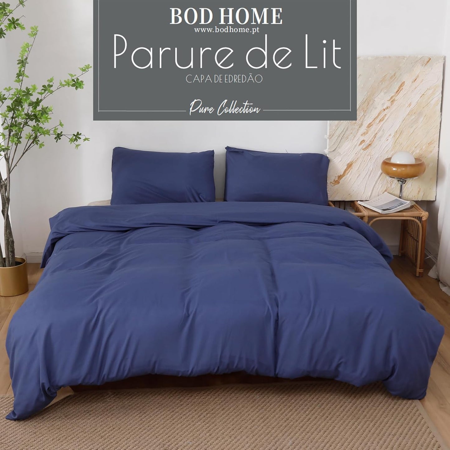 BOD HOME, Duvet & Pillowcase, 100% Polyester, Softness, Bed Linen Set 160 x 220 cm, Pillowcase 50 x 70 cm, Various Designs, Personalise Your Room, Ideal for the Winter Season
