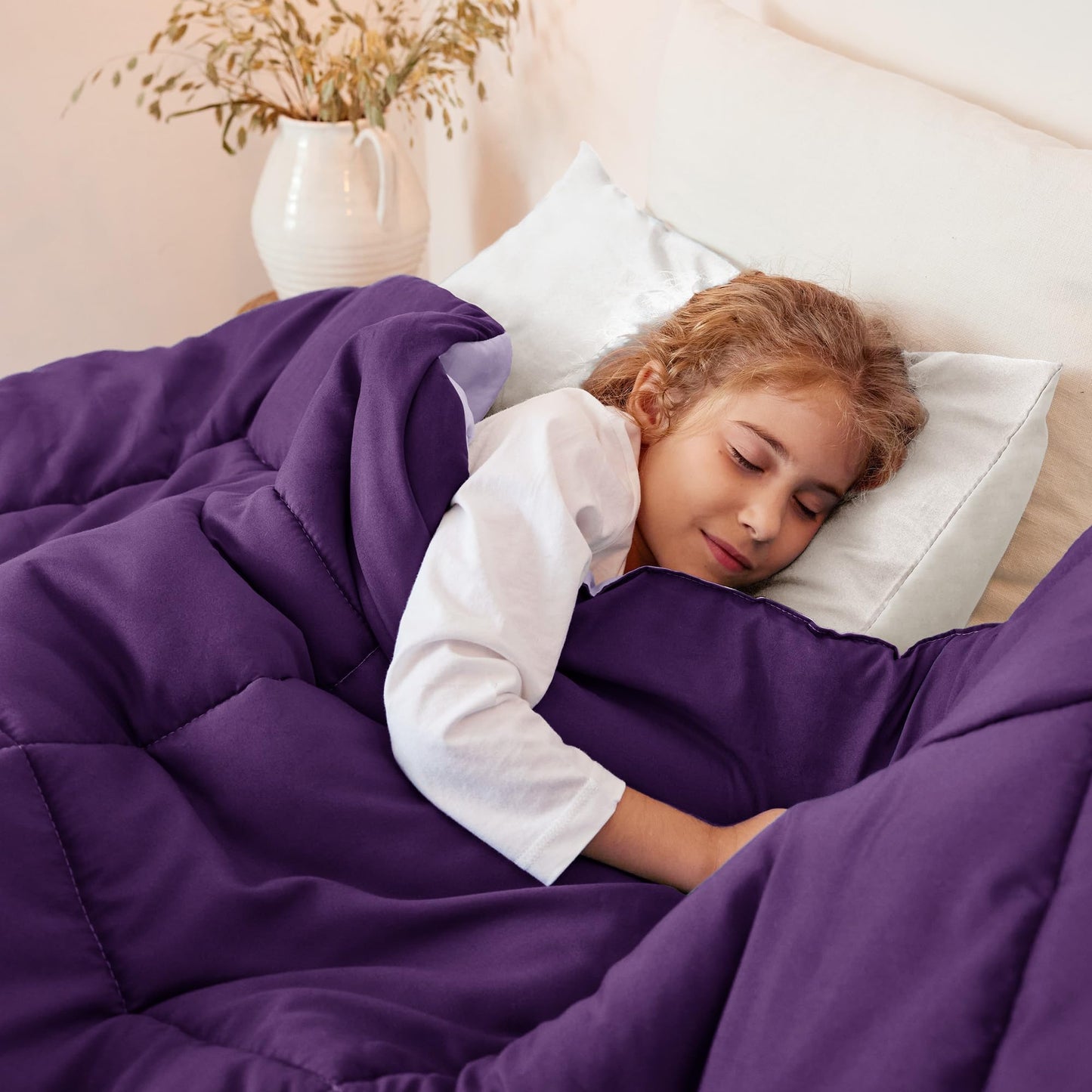 Exclusivo Mezcla 4-Season Duvet 155 x 220 cm, Warm and Light Sleeping Blanket without Cover, Turquoise/Aqua