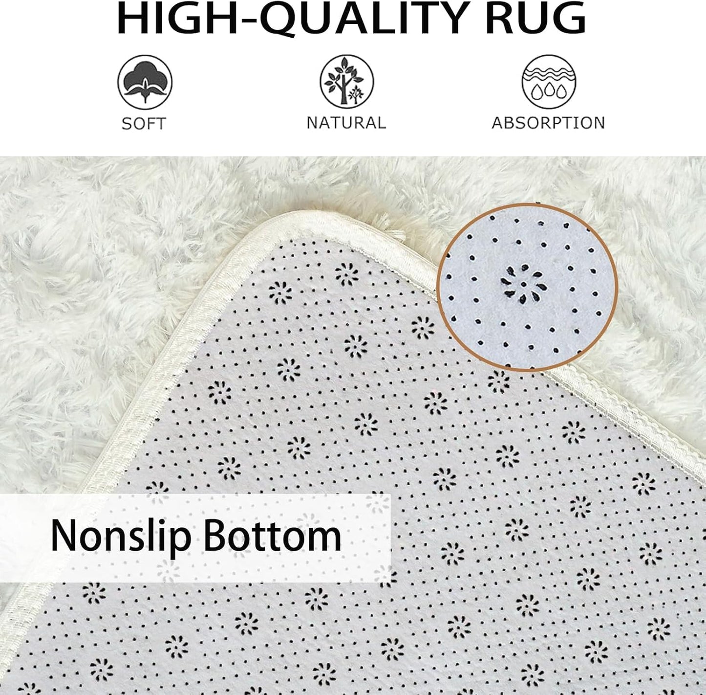 Obundi Pink Rug, Fluffy Living Room, Rugs, Teenager's Room, Girls, Soft Non-Slip Bedroom Carpet, Office, Small Rug (Pink, 60 x 120 cm)