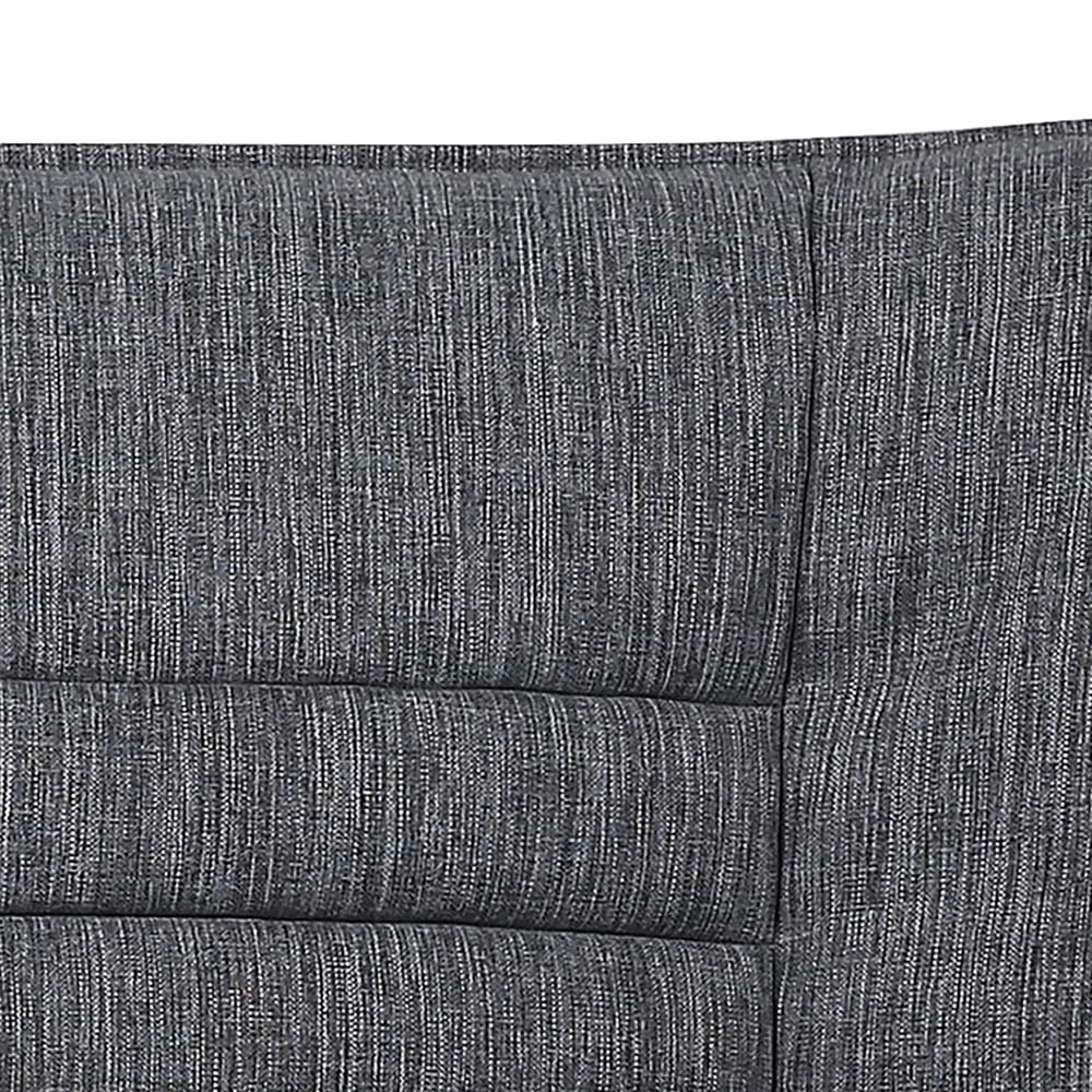 AC Design Furniture Jasper Bettcouch Dunkelgrau/Schwarz, Schlafsofa mit 3 Liegepositionen, Moderner 3-Sitzer Ohne Armlehne, Gepolstert mit Schwarzen Metallbeinen, L: 196 x H: 91 x T: 98 cm