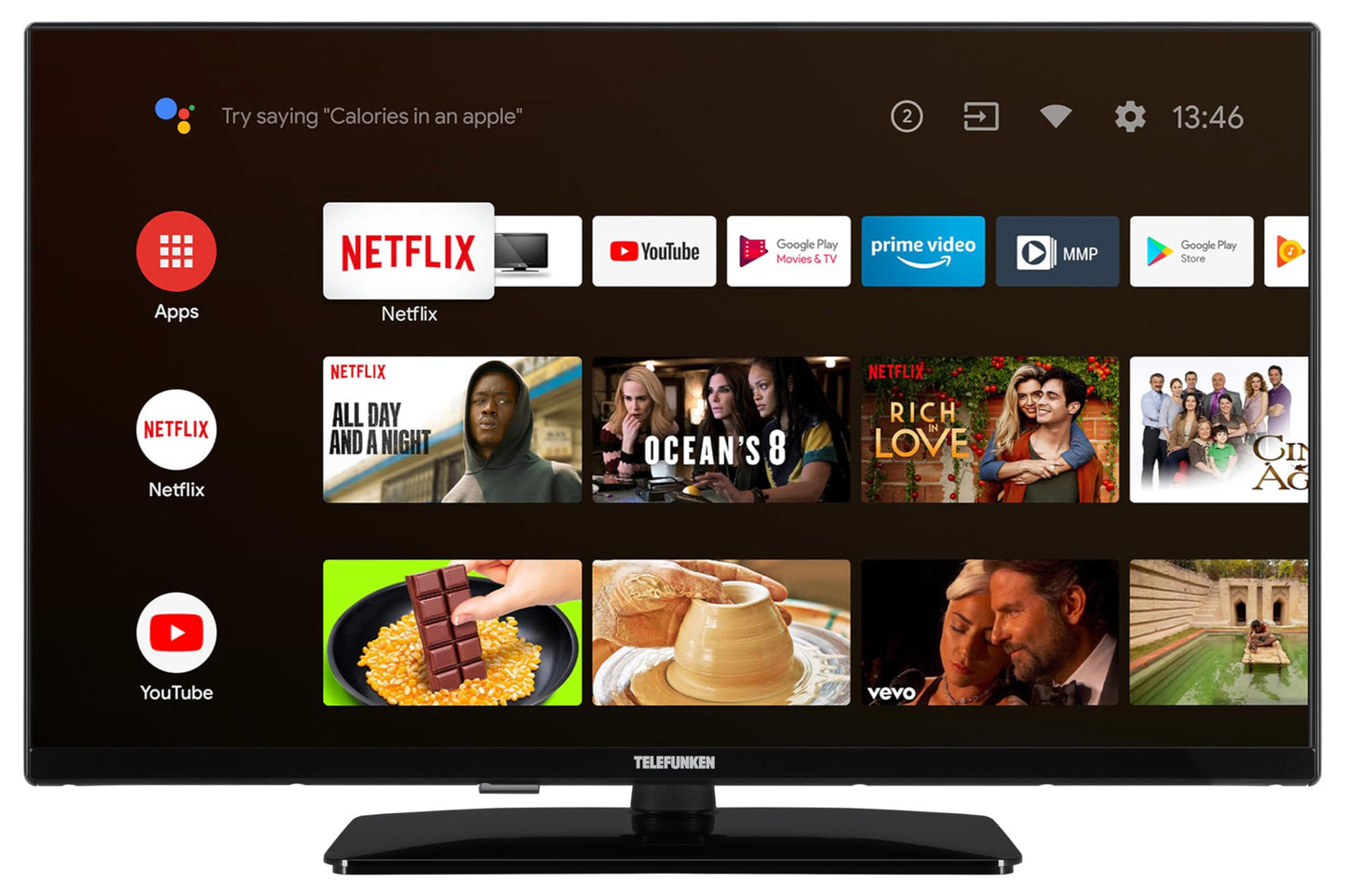 TELEFUNKEN QLED TV 32 Inch TV Full HD Android Smart TV (HDR, Triple Tuner, Bluetooth) QF32AN750S