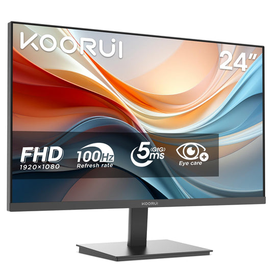 KOORUI E2711F 27 Inch Monitor, FHD 1920 x 1080 100Hz PC Monitor, Adaptive Sync HDMI 1.4, Eye Care Screen, -5° ~ 15° Tilt, VESA 100 x 100 mm