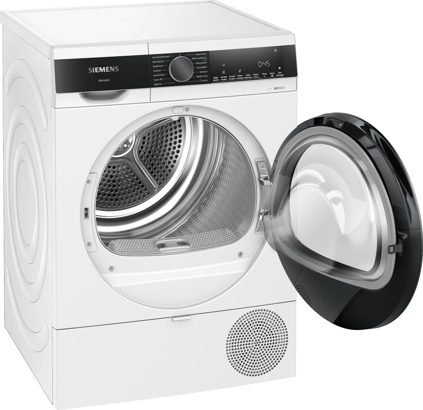 Siemens WQ35B2B30 Wäschetrockner iQ700, Wärmepumpentrockner mit 8kg Fassungsvermögen, directTouch LED-Display, autoDry, Outdoor-Programm, Home-Connect, Weiß, 60cm