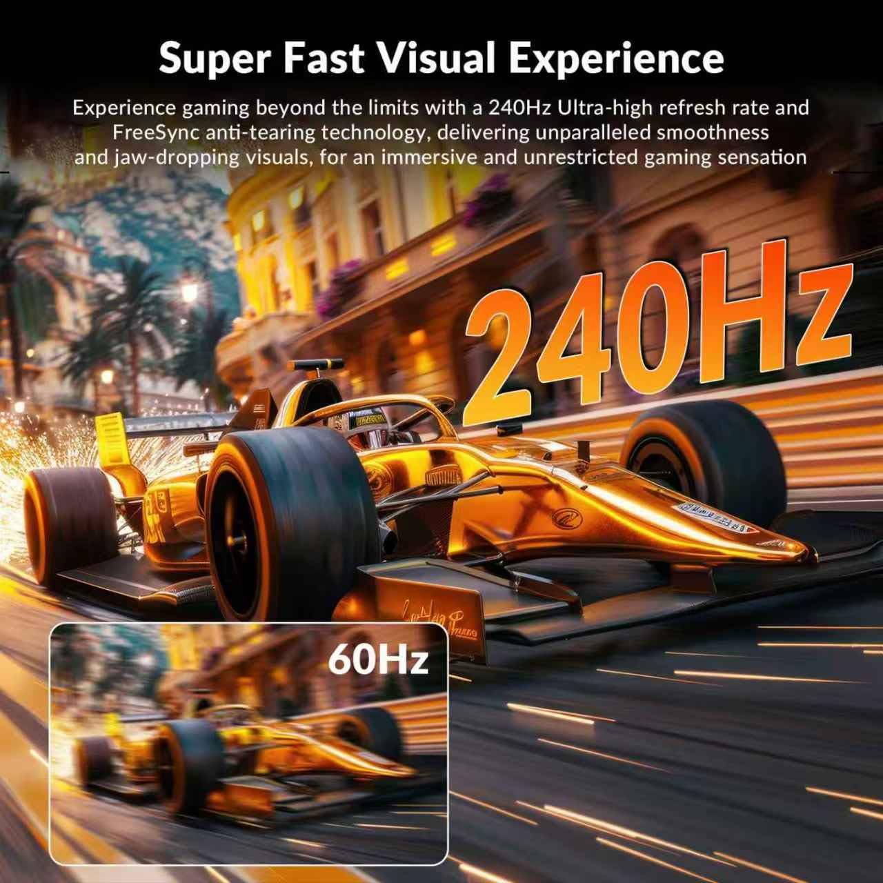 32 Zoll Curved Gaming Monitor, 1K Full HD 1080P (1920x1080), 240Hz, 1ms, 1500R, AdaptiveSync, DCI-P3 90%, SRGB100%, Eye Care