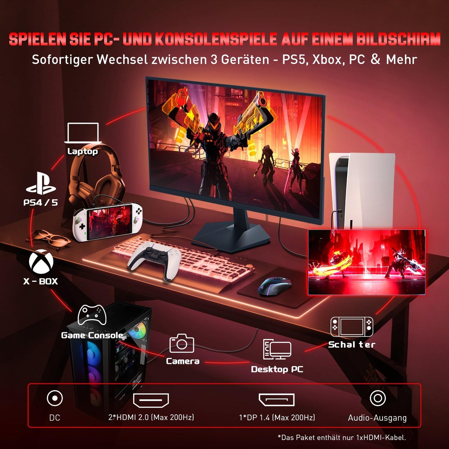 Minifire 27-Inch Monitor, 100 Hz, Anti-Flicker, Full HD, 1080p Monitor PC Screen with HDMI VGA Ports (MF27X3AL HDMI Cable Included)