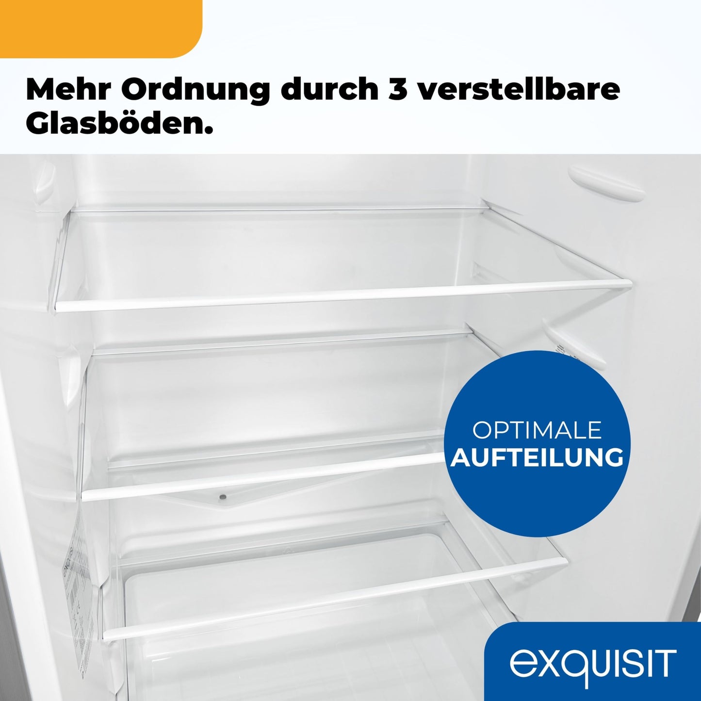 Exquisit Kühl-Gefrierkombination, 186 cm Höhe, Kühlschrank mit Gefrierfach, 4-Sterne-Gefrieren, 315 Liter, Alarm-Funktion, KGC5320-95-E-040C inoxlook-az