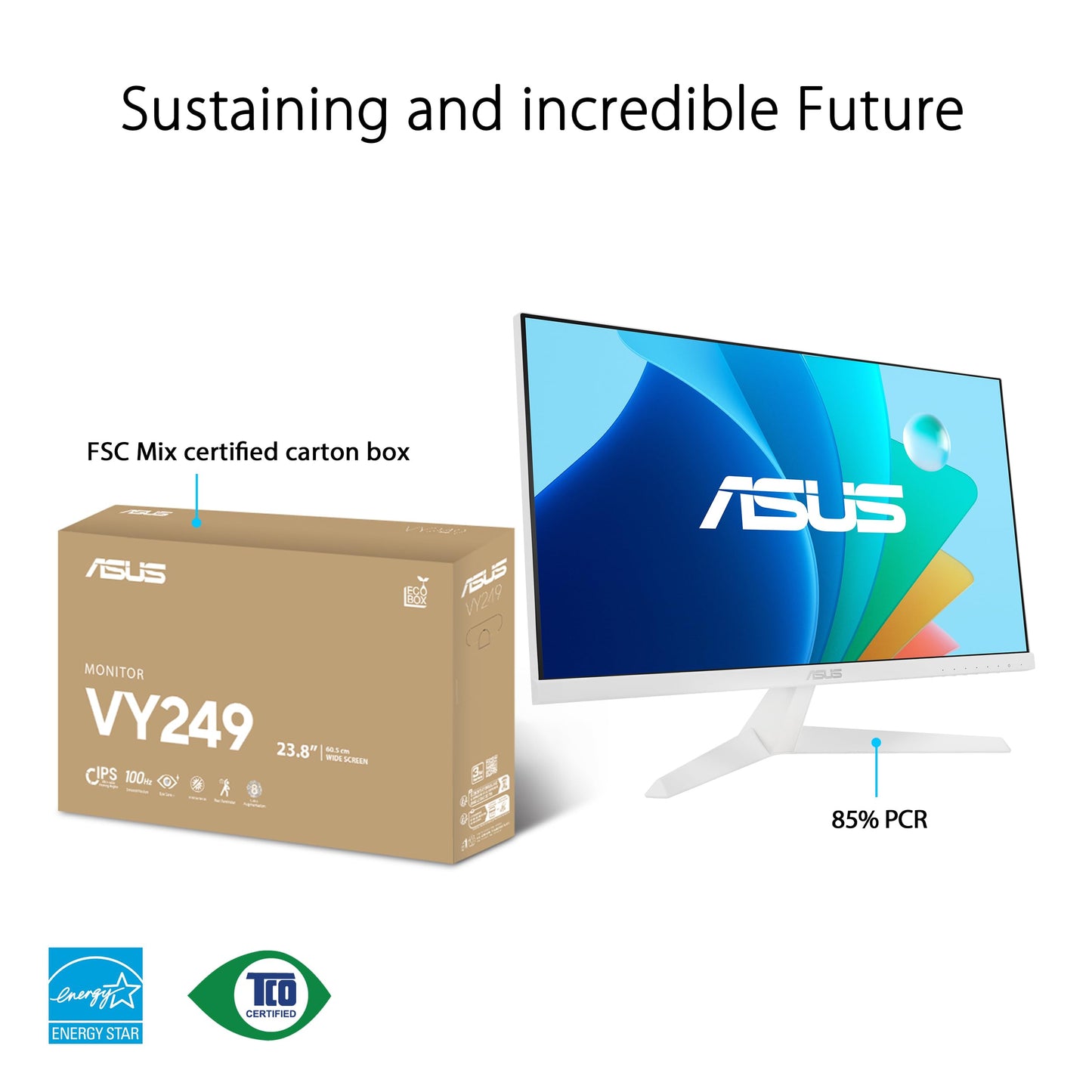 ASUS Eye Care VY279HGR - 27 Inch Full HD Monitor - 120 Hz, 1ms MPRT, AdaptiveSync, GameFast Input - IPS Panel, Vesa 100x100, 16:9, 1920x1080, HDMI, D-Sub