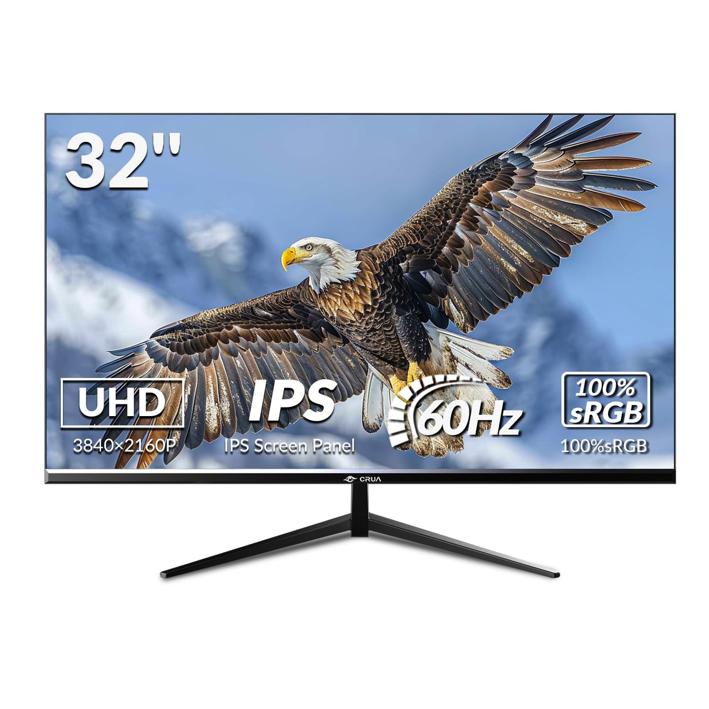 32 Zoll 4K UHD-Monitor (3840 x 2160), IPS, 60 Hz Bildwiederholfrequenz, 100 % sRGB, AMD FreeSync, 178° Betrachtungswinkel, HDMI/DisplayPort, VESA 100 x 100 mm Halterung kompatibel, Neigung einstellbar