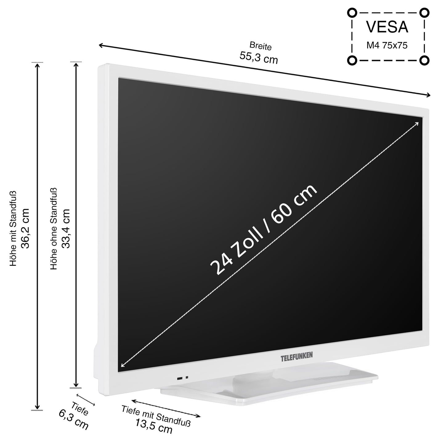 TELEFUNKEN VIDAA D43U790B2CW 4K TV 43 Inch Smart TV UHD, HDR TV with Dolby Vision, Triple Tuner and 6 Months HD+ Including LED TV, Black