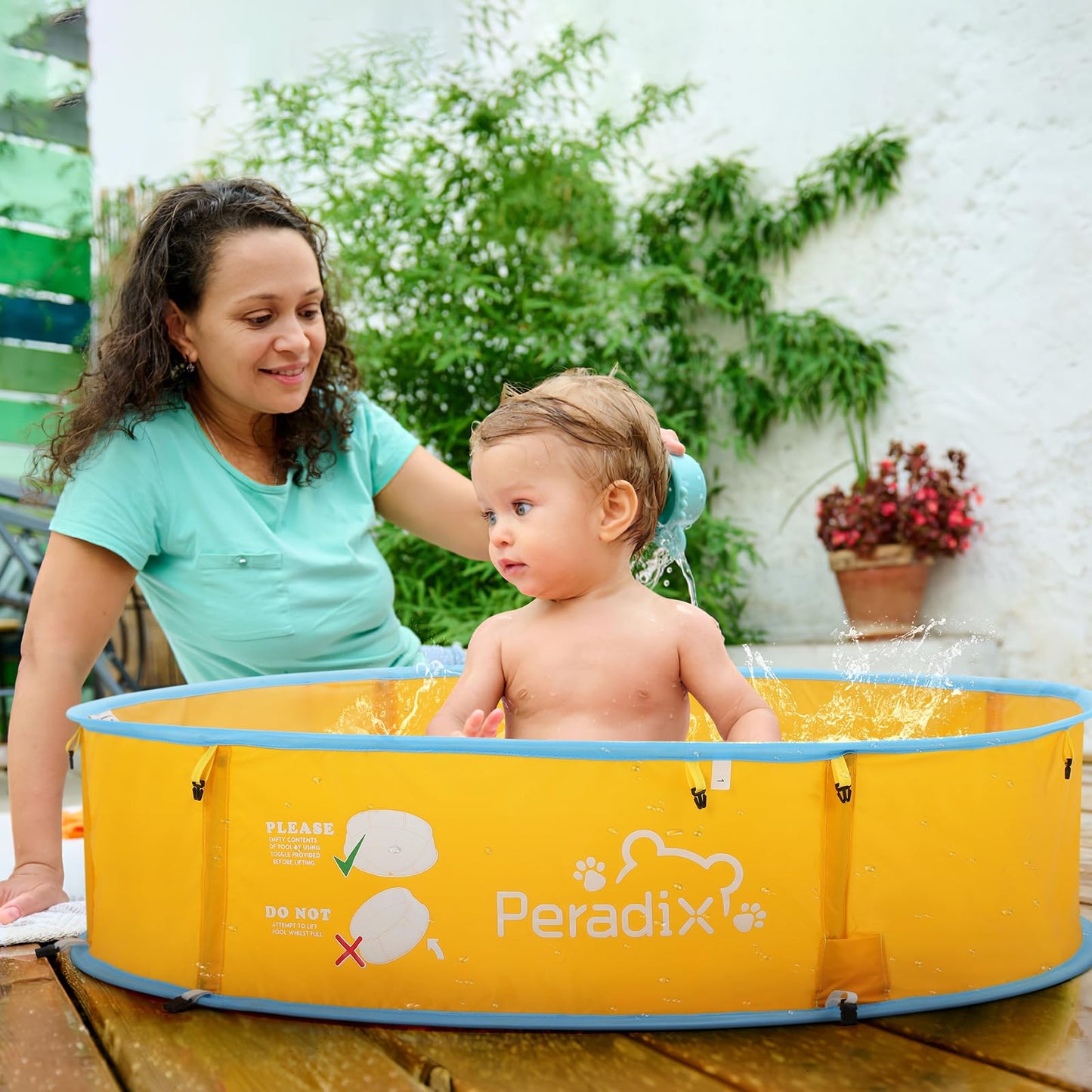 Peradix 4 in 1 Pop Up Baby Planschbecken,Babypool mit UV Schutz Bällepool, Baby Zelt Strandzelt mit Moskitonetz,Tragbare Spielzelt Bällebad Sonnenschutz Sommer für Jahre,(Blau)