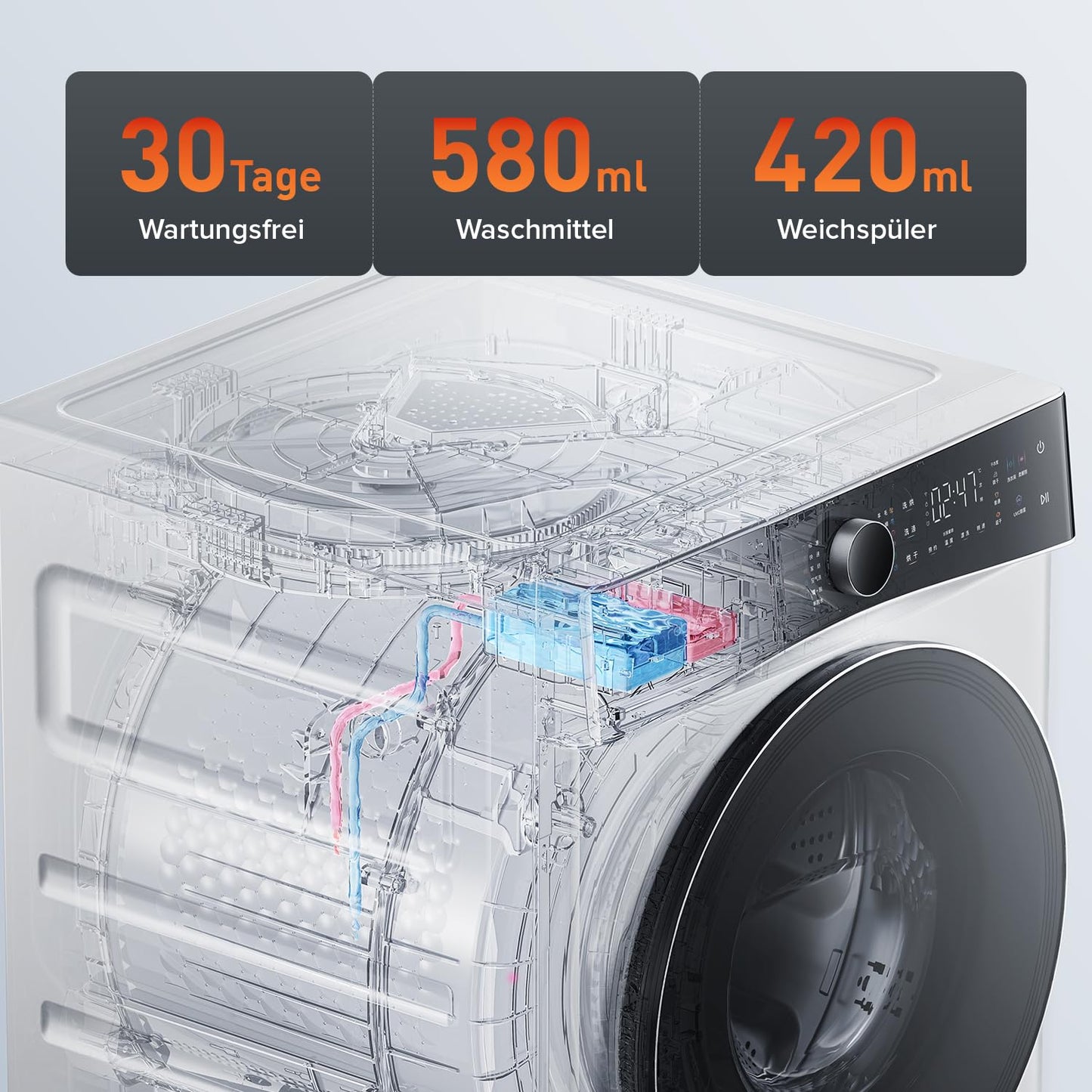 roborock Zeo Lite Waschtrockner mit der Zeo-cycle Trocknungstechnologie, 10 kg Waschen, 6 kg Trocknen, 27 Waschprogramme mit APP-Steuerung, LintClear Selbstreinigungssystem, Automatische Dosierung