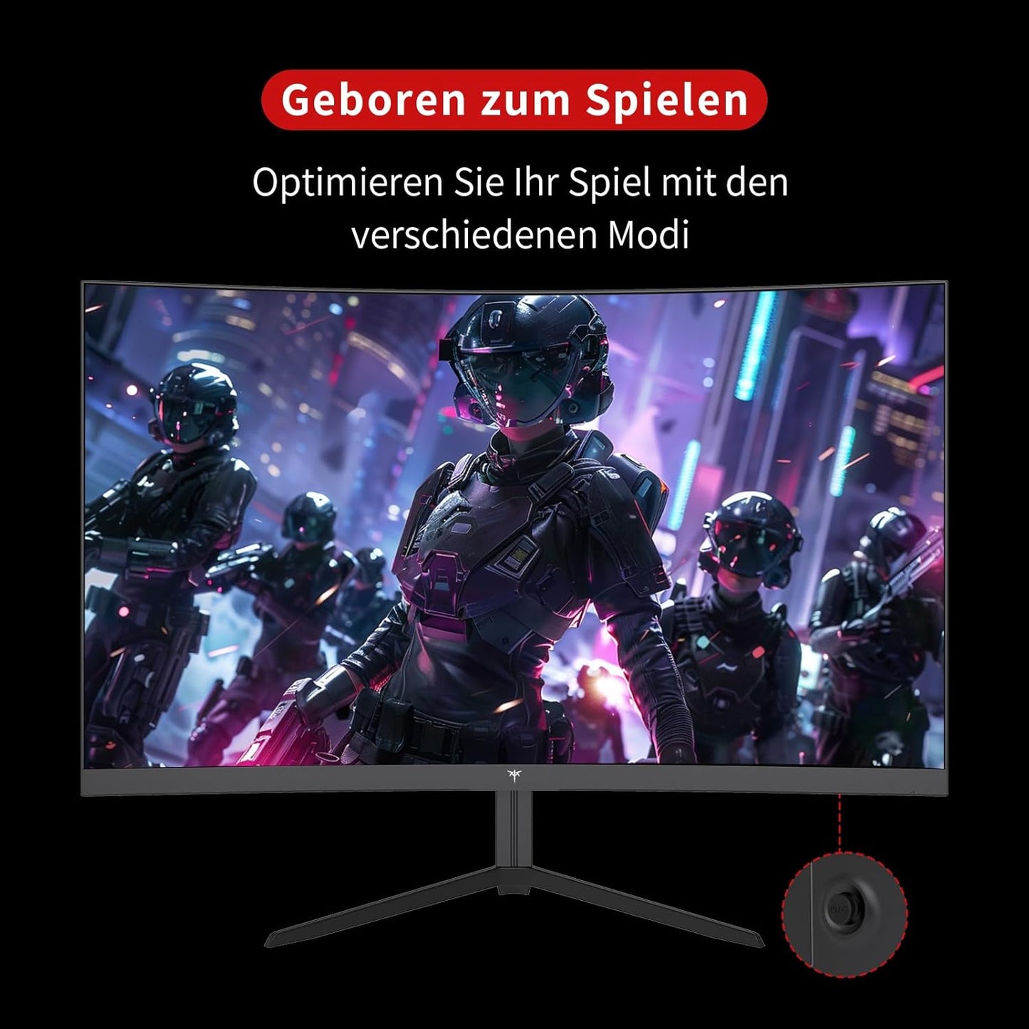 KTC 32 Zoll Monitor Curved 1000R, 2K WQHD (2560x1440p) 240Hz Gaming Monitor, 1ms, Adaptive Sync, 122% sRGB, 4000:1 Kontrast, 2 x DP 1.4 (240Hz), 2 x HDMI 2.0 (144Hz), Unterstützung von Tilt und VESA