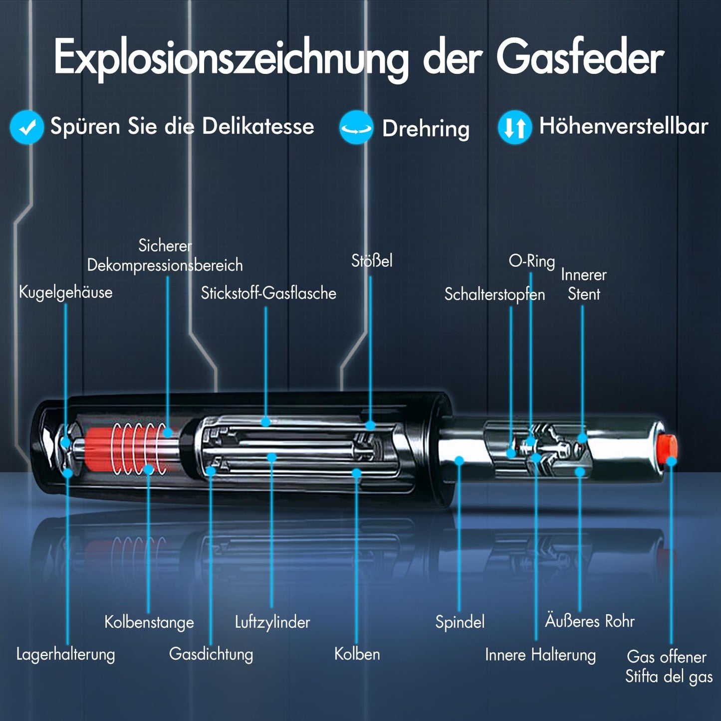 ALFORDSON Gaming Stuhl mit 8-Punkt Massage 12 Farben RGB LED-Licht, Bürostuhl Ergonomisch mit fußstützen, Kopfstütze Lendenkissen für Kinder Erwachsene, Schwarz