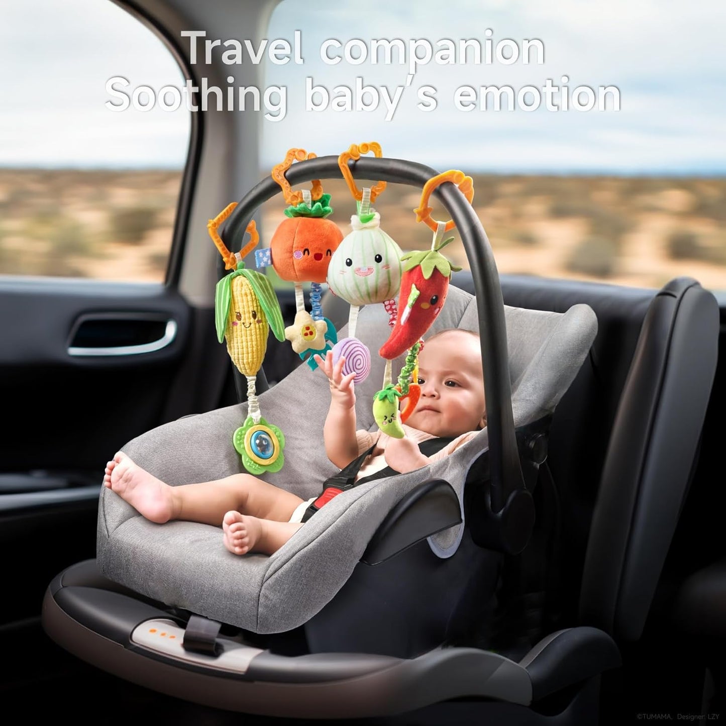 TUMAMA KIDS Baby Toy Rattles 0-12 Months Clip on Pushchair and Pram Newborn Sensory Toy for Babies Boys and Girls