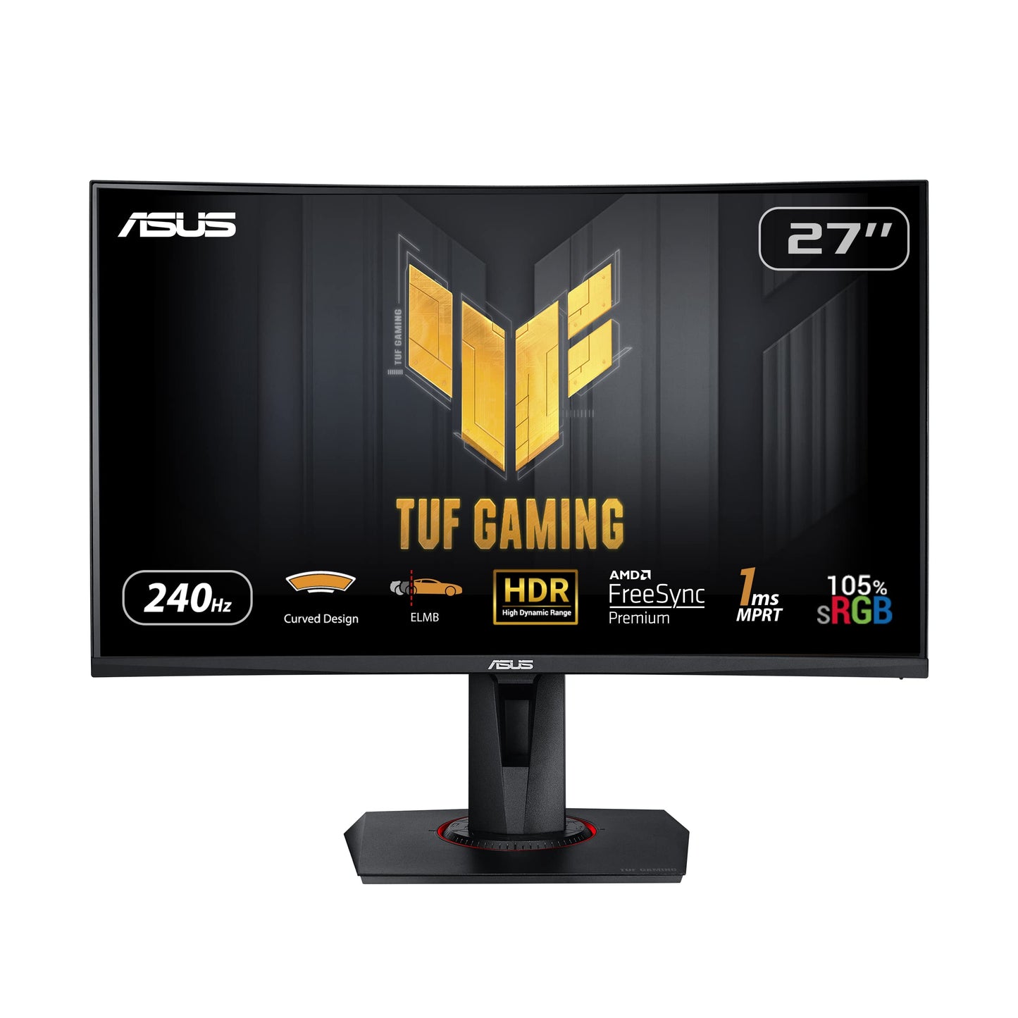 ASUS TUF Gaming VG34VQL1B, 34 Inch UWQHD Curved Monitor, 165 Hz, 1 ms MPRT, FreeSync Premium, DisplayHDR 400, VA Panel, 21:9, 3440 x 1440, DisplayPort, HDMI, USB, Ergonomic, Black