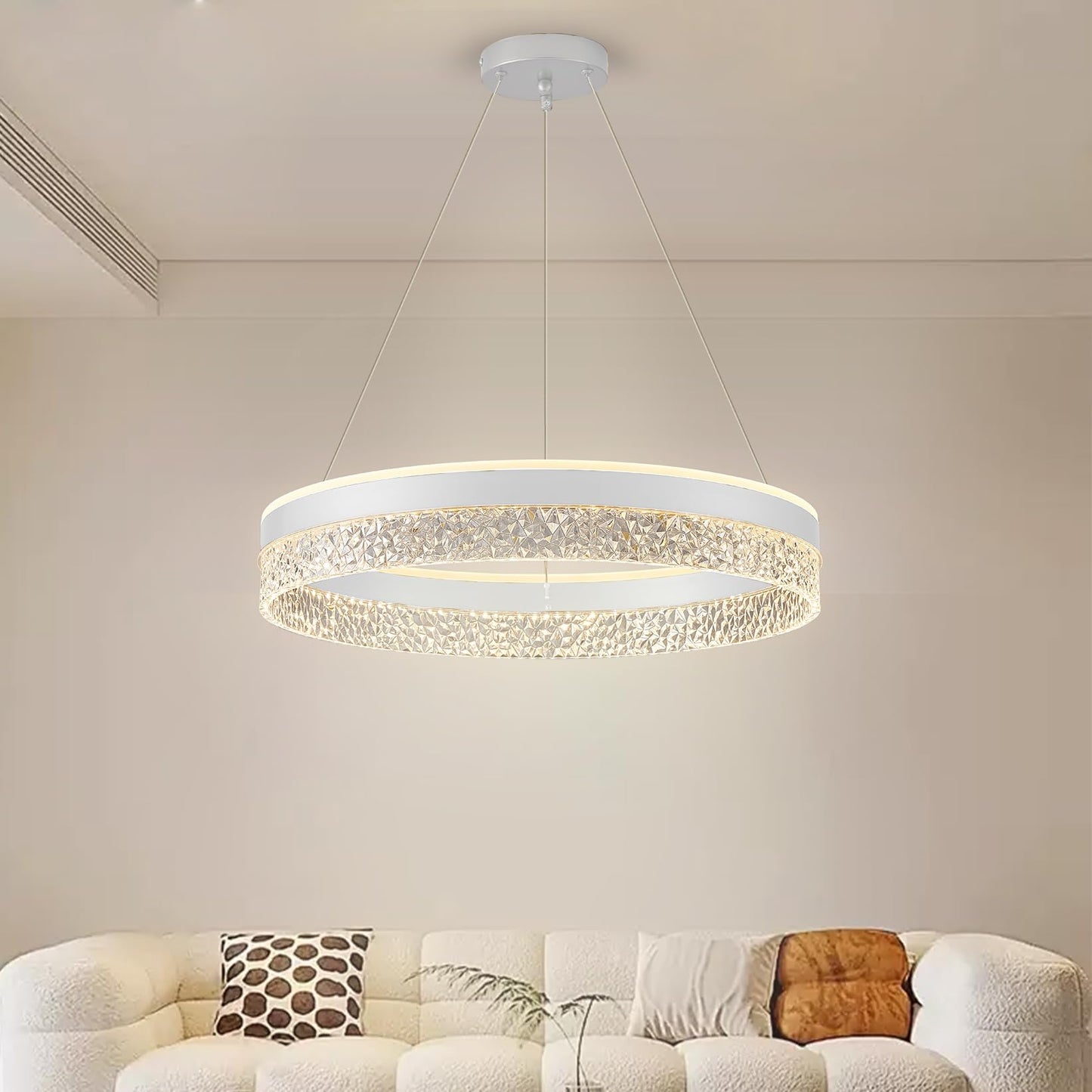 KSIBNW 3 Ringen Moderne LED Hängelampe Esstisch,45W LED Hängeleuchte & Pendelleuchten Höhenverstellbar für Esszimmer Wohnzimmer,Dimmbar Hängeleuchte Aluminium Mit Fernbedienung,3000K-6500K,Schwarz