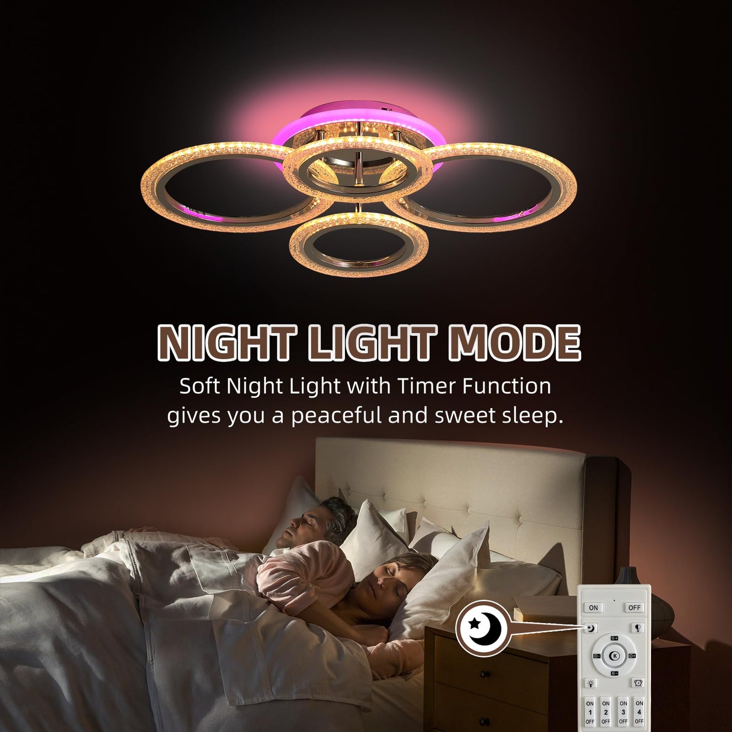 ZAITINZ Led Deckenleuchte,Wohnzimmerlampe 80W,Deckenleuchte Dimmbar mit fernbedienung 3000-6000K,5 Quadratische Deckenlampe Led,Moderne Deckenleuchten für Wohnzimmer,Schlafzimmer,Küche,Flur,Chrom