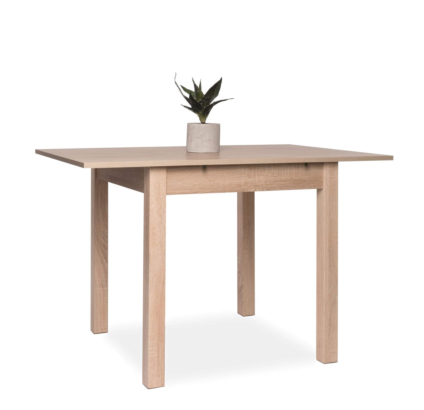 Newfurn Dining Table Wild Oak Dining Room Table Kitchen Table Dining Table II 120 x 76.5 x 70 cm (W x H x D) Extendible up to 160 cm including 40 cm Table Top Anthracite Kitchen Table Dining Table