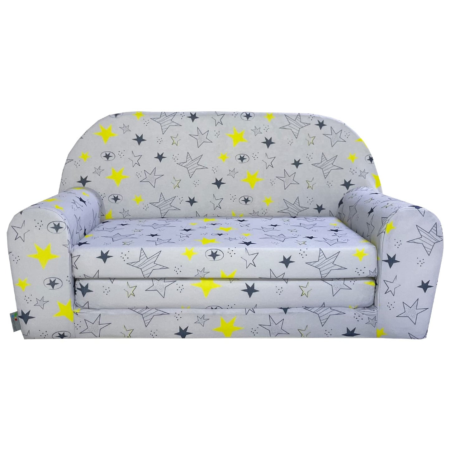 FORTISLINE Children's Sofa Mini Foldable 40 x 78 x 45 cm - Children's Sofa for Children 2-in-1 - Children's Couch Foldable - Foam Sofa Bed - Removable Cover - Many Designs