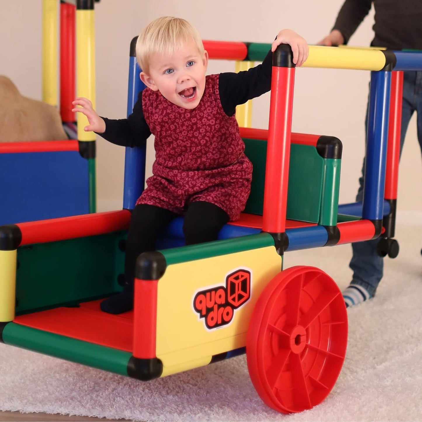 Quadro Spielturm Klettergerüst Evolution mit Babyrutsche, Outdoor und Indoor – Kinder Spielturm für den Garten oder Kinderzimmer Classic