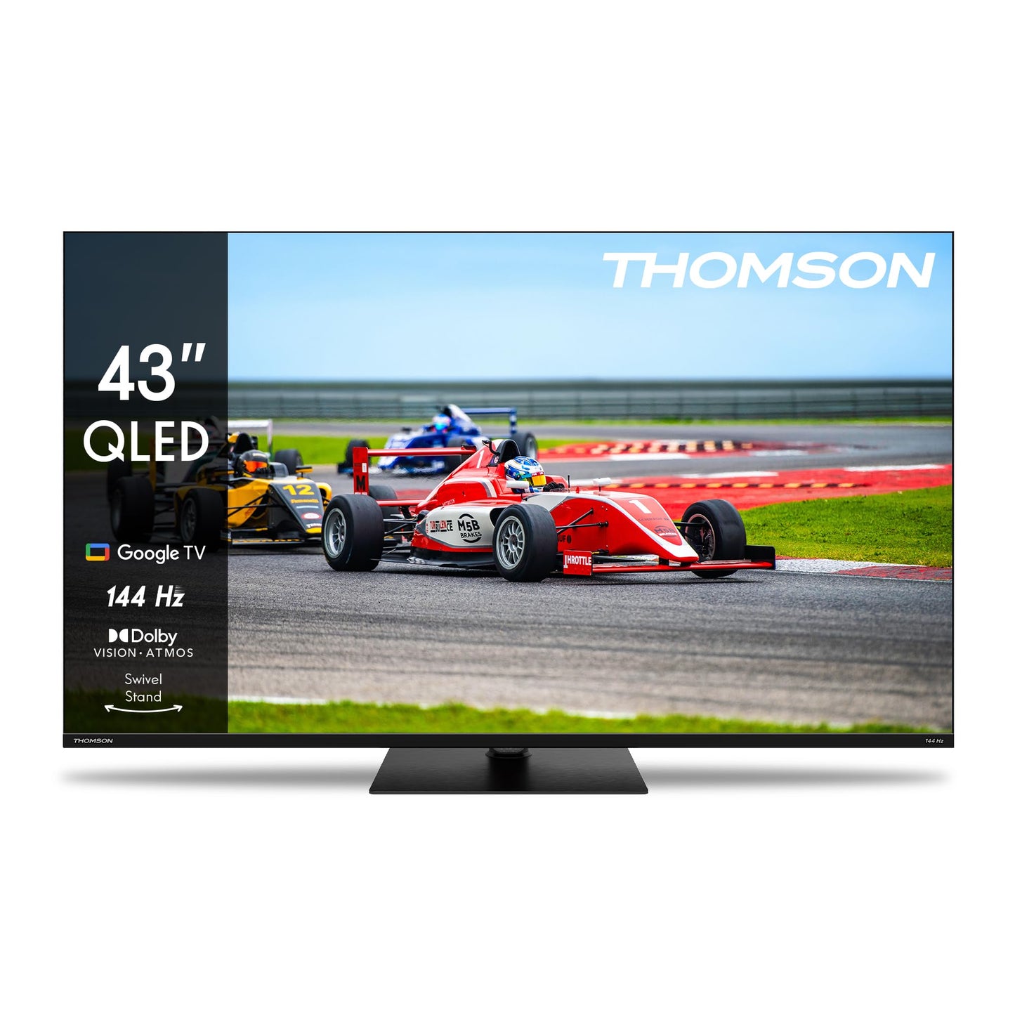 THOMSON 55QG6C14 QLED Plus Google Smart TV, Wi-Fi, Dolby Audio, Built-in Front Speaker, Bluetooth 5.1, Triple Tuner (Cable/Satellite/Antenna), HDMI, CI+, A+ Panel