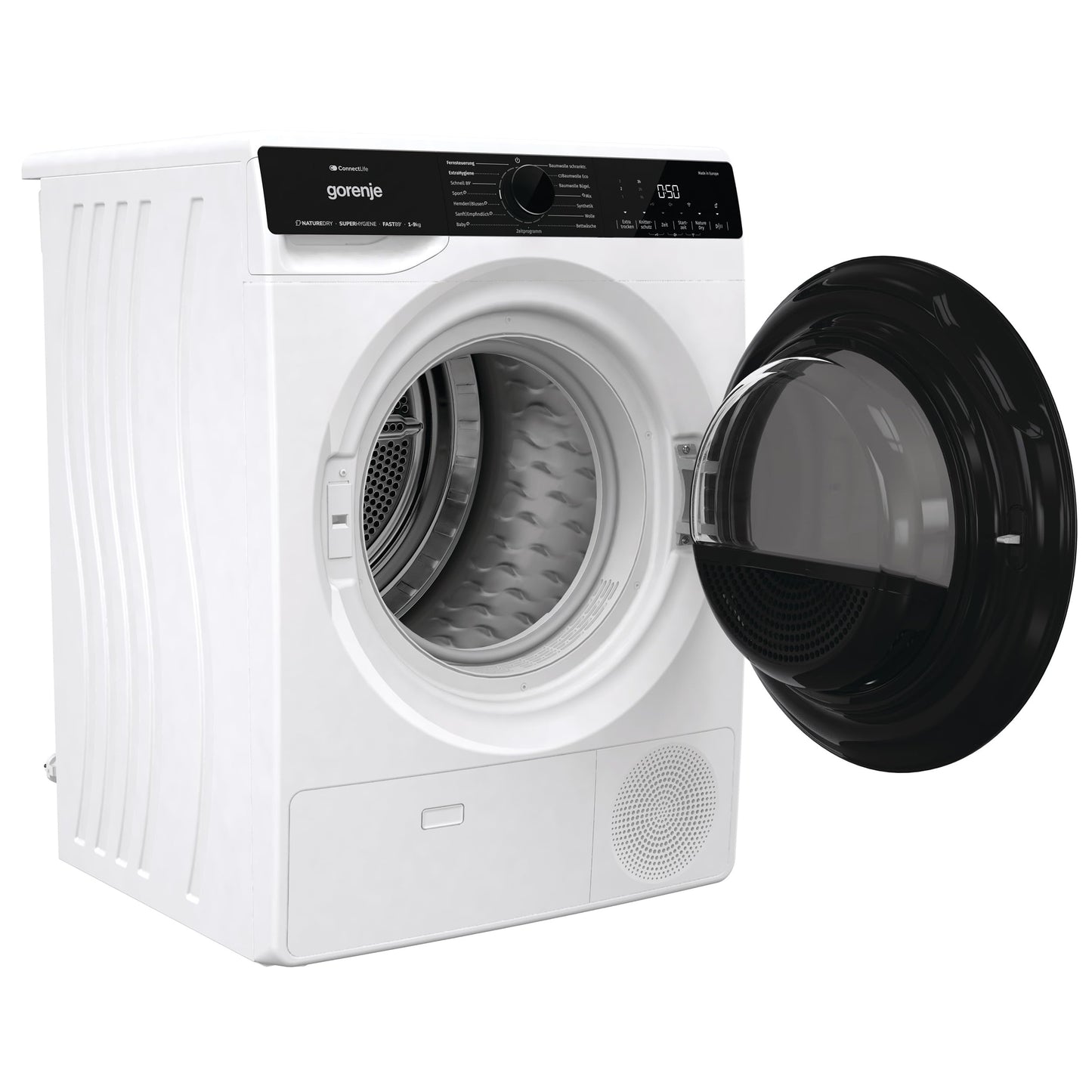 Gorenje DPNE82/GN Trockner/Kondensation mit Wärmepumpe / 8kg / 16 Programme/WIFI/Made in Europe/WaveActive Trommel/TwinAir/Feuchtesensor/Naturedry/LED Display/EEK: A++