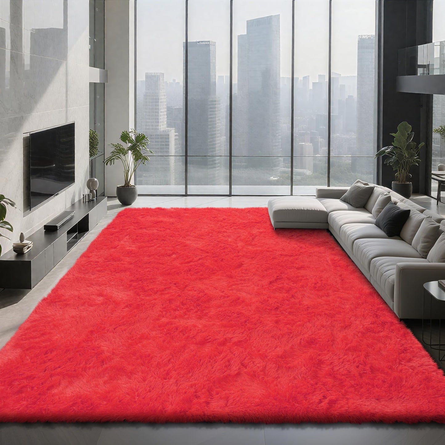 Shag Area Rugs for Bedroom Living Room,4X6 Ultra Soft Fluffy Area Rugs for Dorm, Indoor Carpet Nursery Rugs for Kids Room Home Decor,Tie-Dye Grey