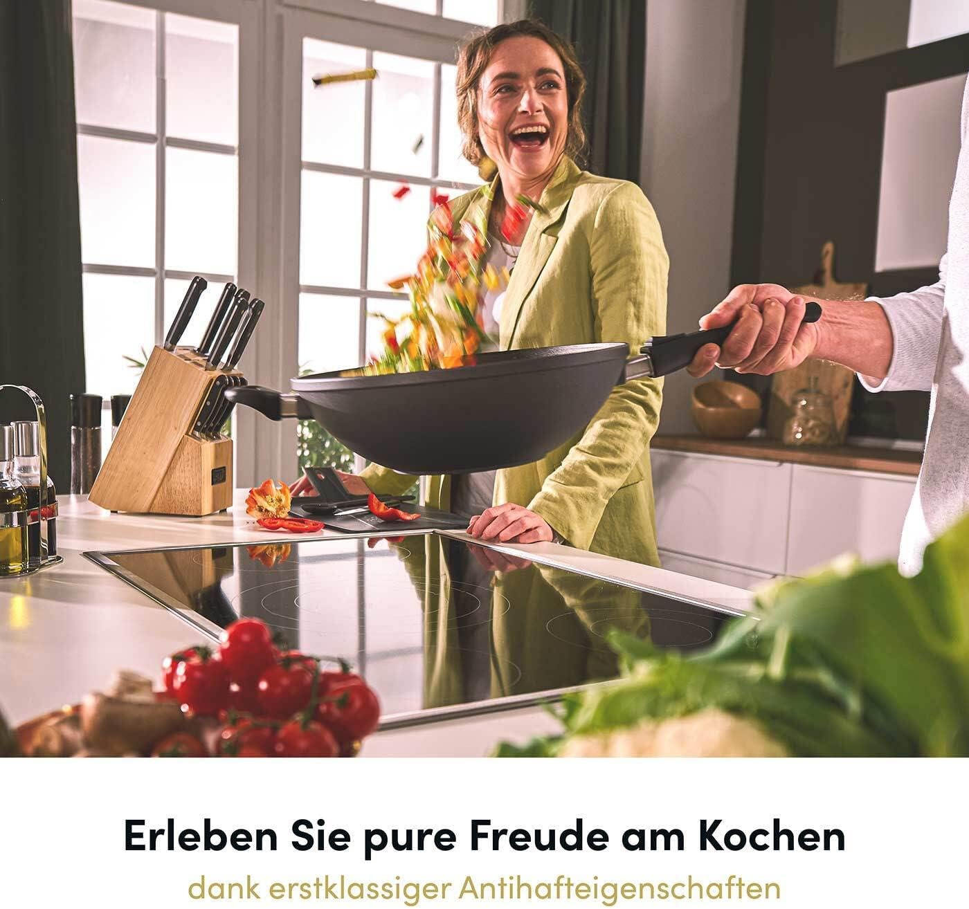 Hoffmann Töpfeset Induktion mit Glasdeckel, 8-teilig I Set alle Herdarten auch Induktion I Kochtöpfe und Stielkasserolle Made in Germany 100% verzugsfrei