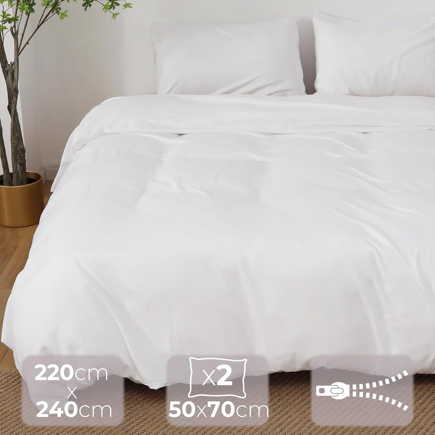 BOD HOME, Duvet & Pillowcase, 100% Polyester, Softness, Bed Linen Set 160 x 220 cm, Pillowcase 50 x 70 cm, Various Designs, Personalise Your Room, Ideal for the Winter Season