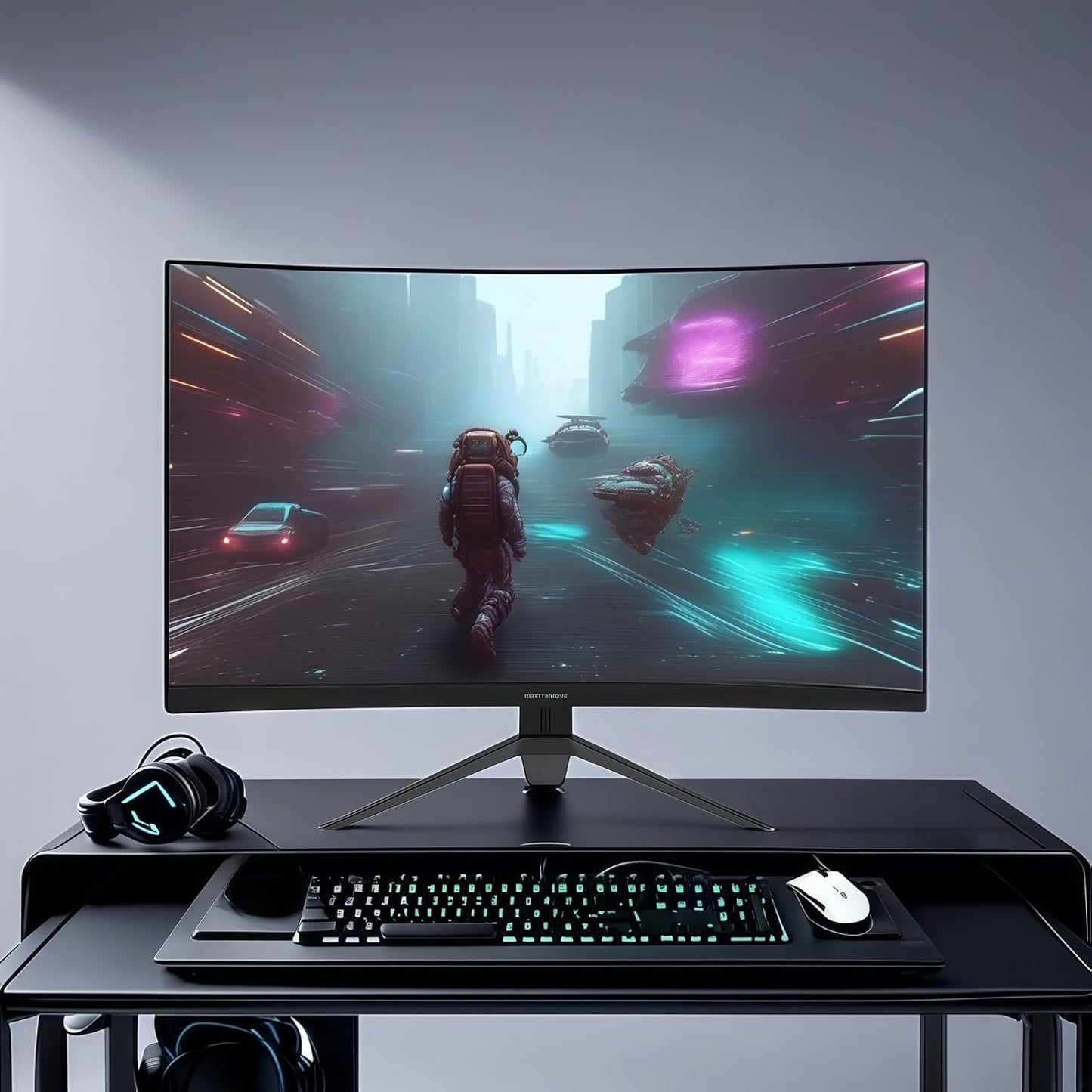 LC-POWER FHD Curved Monitor 32 Zoll, 165 Hz, 1920x1080, 1ms, 1500R und Freesync mit G-Sync-Kompatibilit, HDMI & DP, VESA, LC-M32-FHD-165-C-A