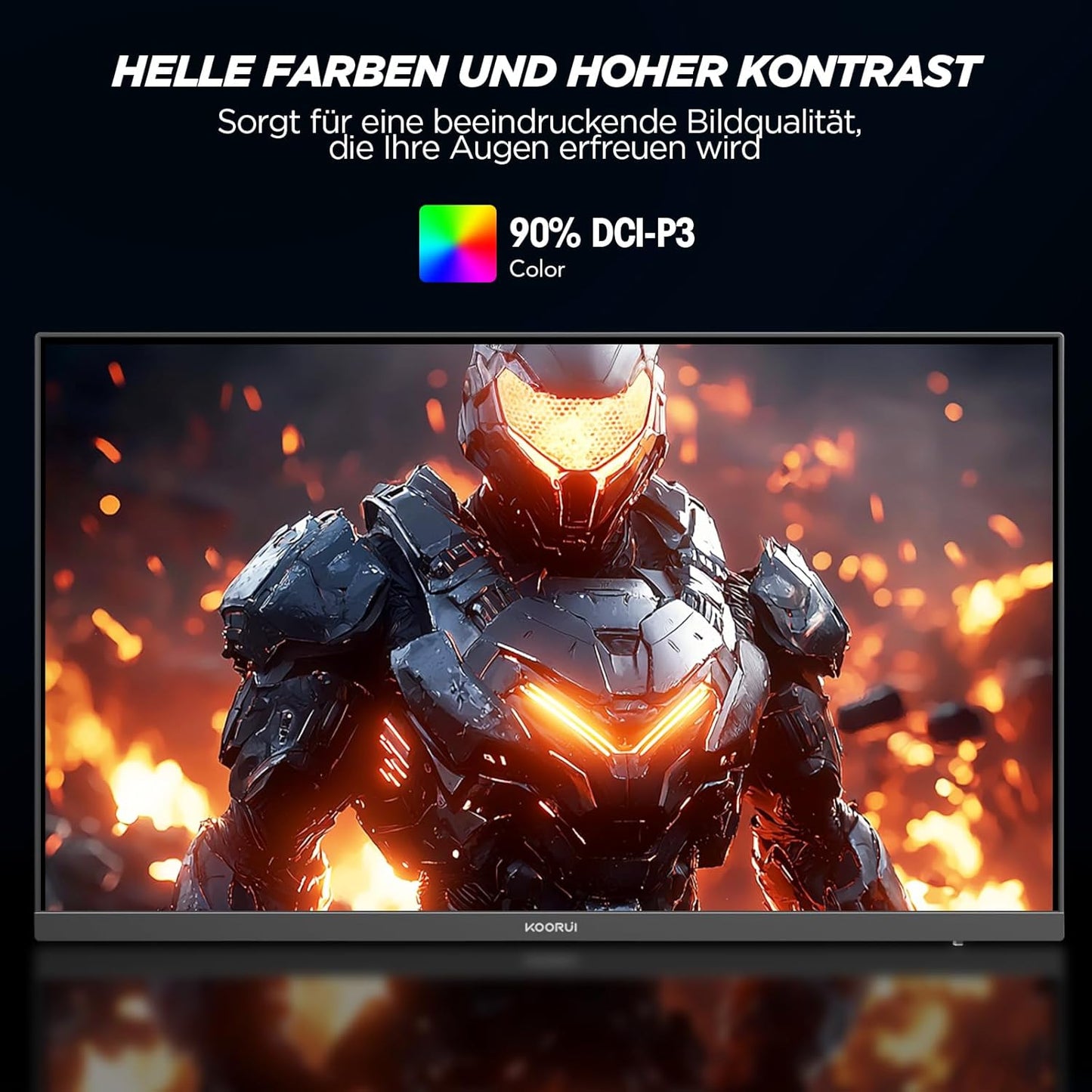 KOORUI Gaming Monitor 24 Inches, 200Hz PC Screen FHD 1920 x 1080 Fast IPS HDR400, Adaptive Sync 1ms, HDMI 2.0 & DP 1.4, VESA 75 x 75 mm-G2411P
