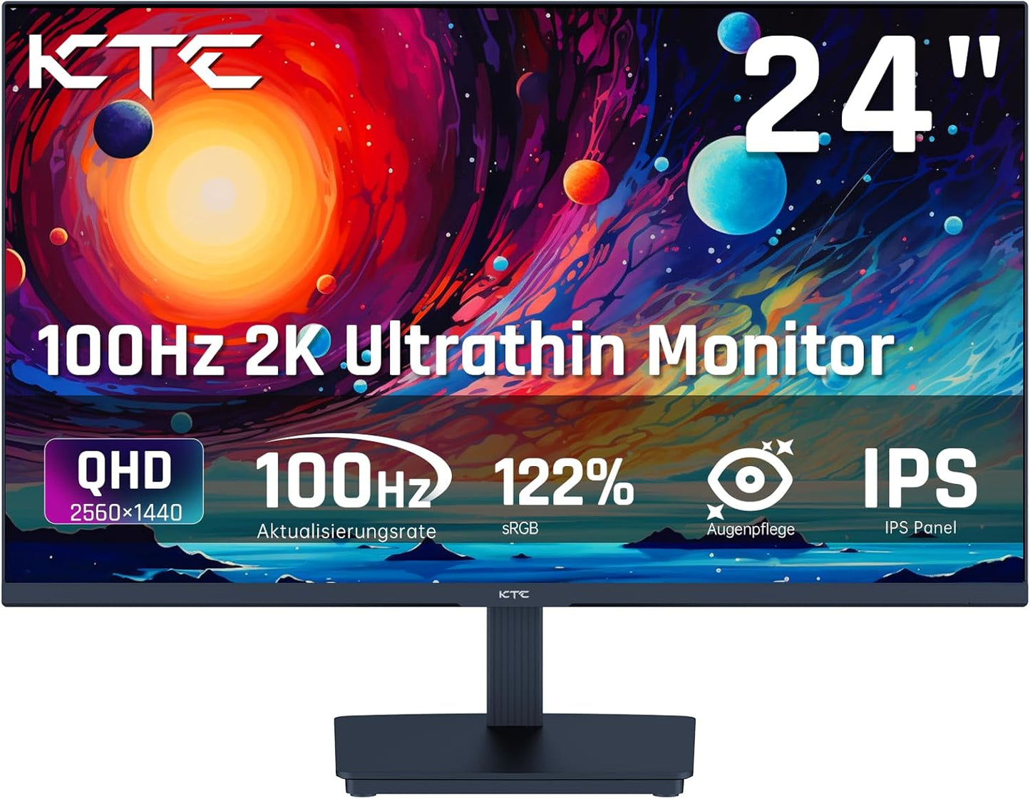 KTC 32 Zoll Monitor Curved 1000R, 2K WQHD (2560x1440p) 240Hz Gaming Monitor, 1ms, Adaptive Sync, 122% sRGB, 4000:1 Kontrast, 2 x DP 1.4 (240Hz), 2 x HDMI 2.0 (144Hz), Unterstützung von Tilt und VESA