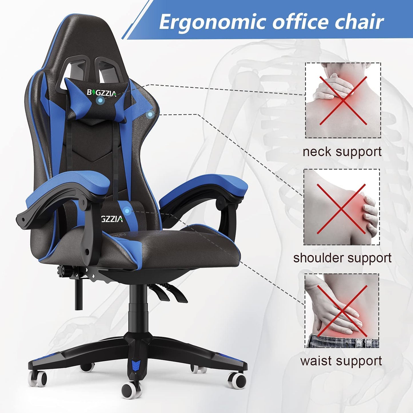 Racingreat Gaming Stuhl, Gamer Stühle, Ergonomisch Gaming Chair, Rückenlehne Einstellbar Pc-Stuhl, 360° Drehbar Gaming Sessel, Atmungsaktiver Bürostuhl für Jugendliche Jungen Mädchen Erwachsene Rosa
