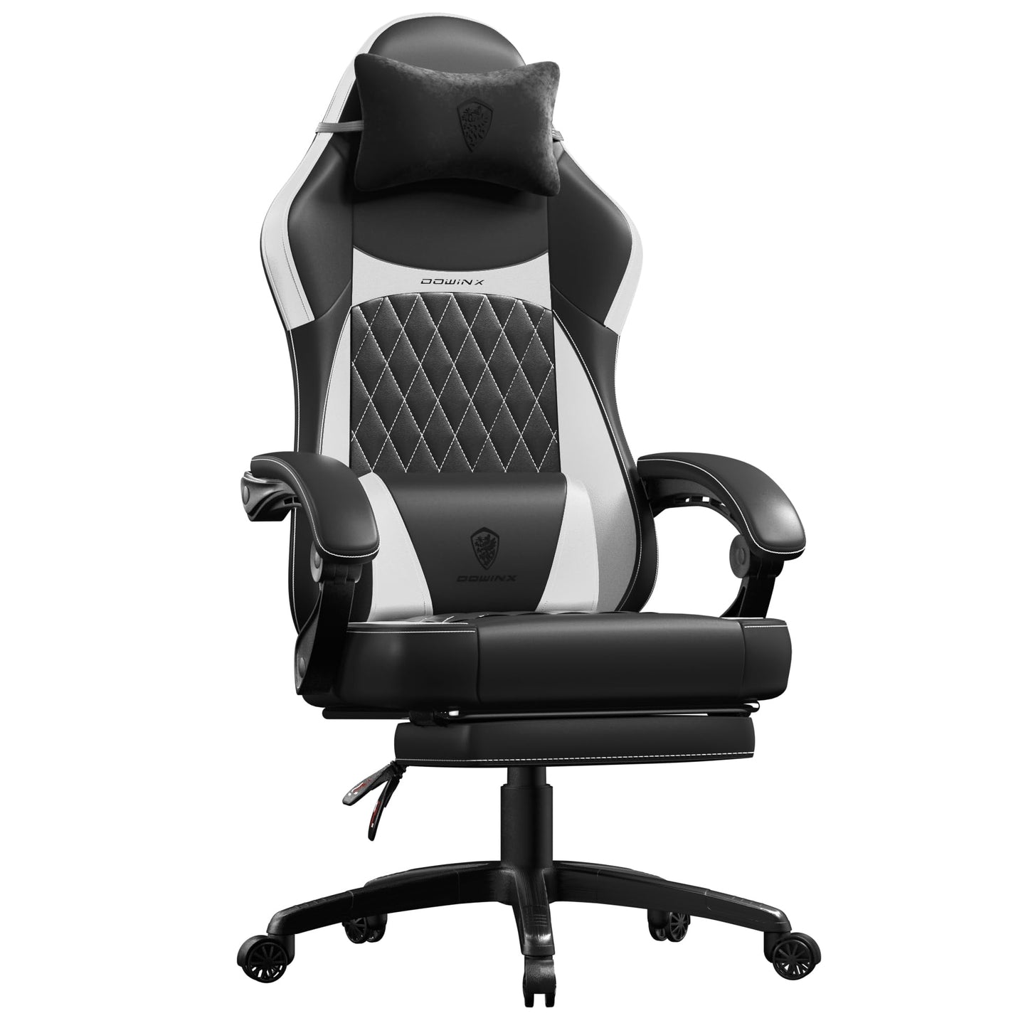 Dowinx Gaming Chair, Racing Gamer Chair, Ergonomic Gaming Chair with Lumbar Support, Gaming Chair, PU Leather, 150 kg, Black Purple