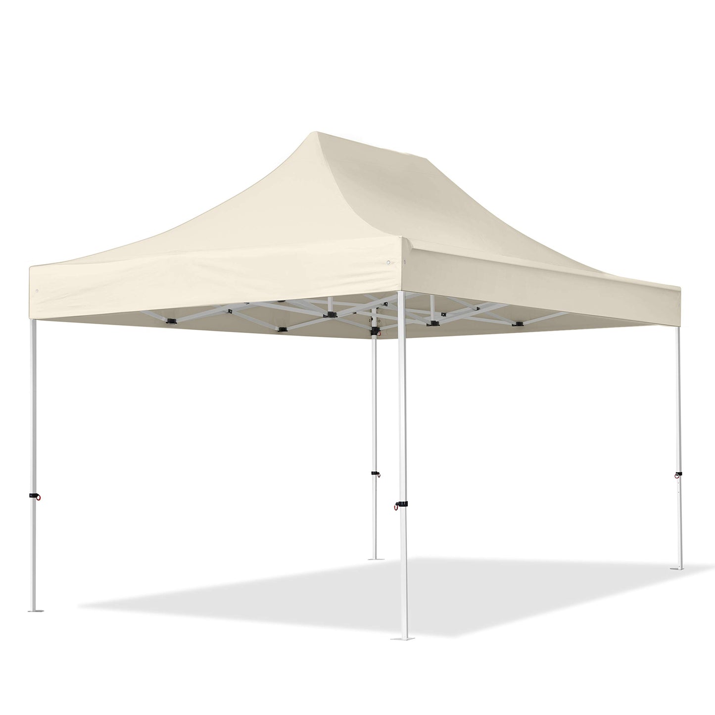 TOOLPORT 3 x 6 m Folding Gazebo Party Tent Gazebo Steel 30 mm 4 Side Panels Panoramic Window Cream