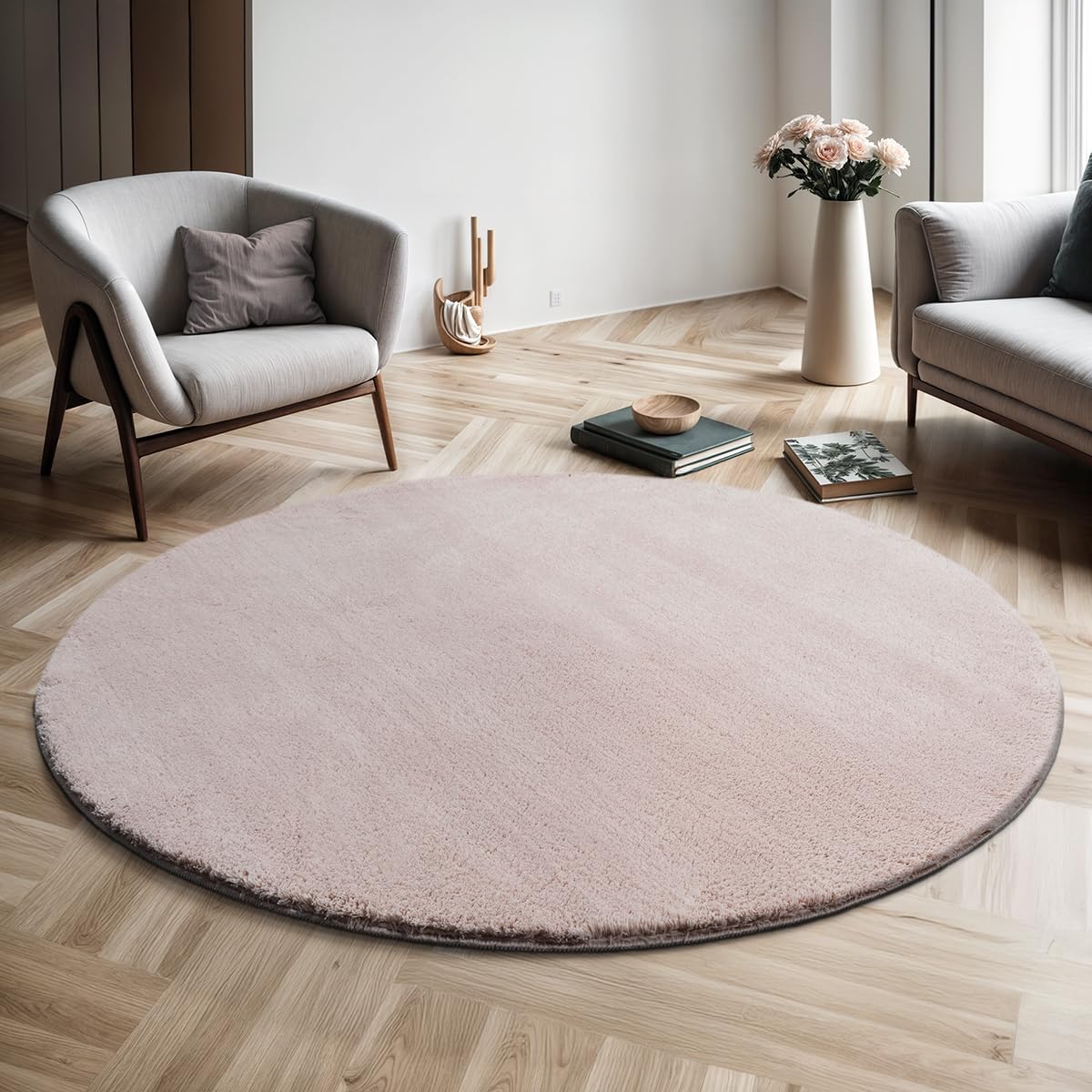 the carpet Relax Rug, Modern, Fluffy, Short Pile, Non-Slip Underside, Washable up to 30°C, Super-Soft, Fur Look, Anthracite, 160 x 220 cm