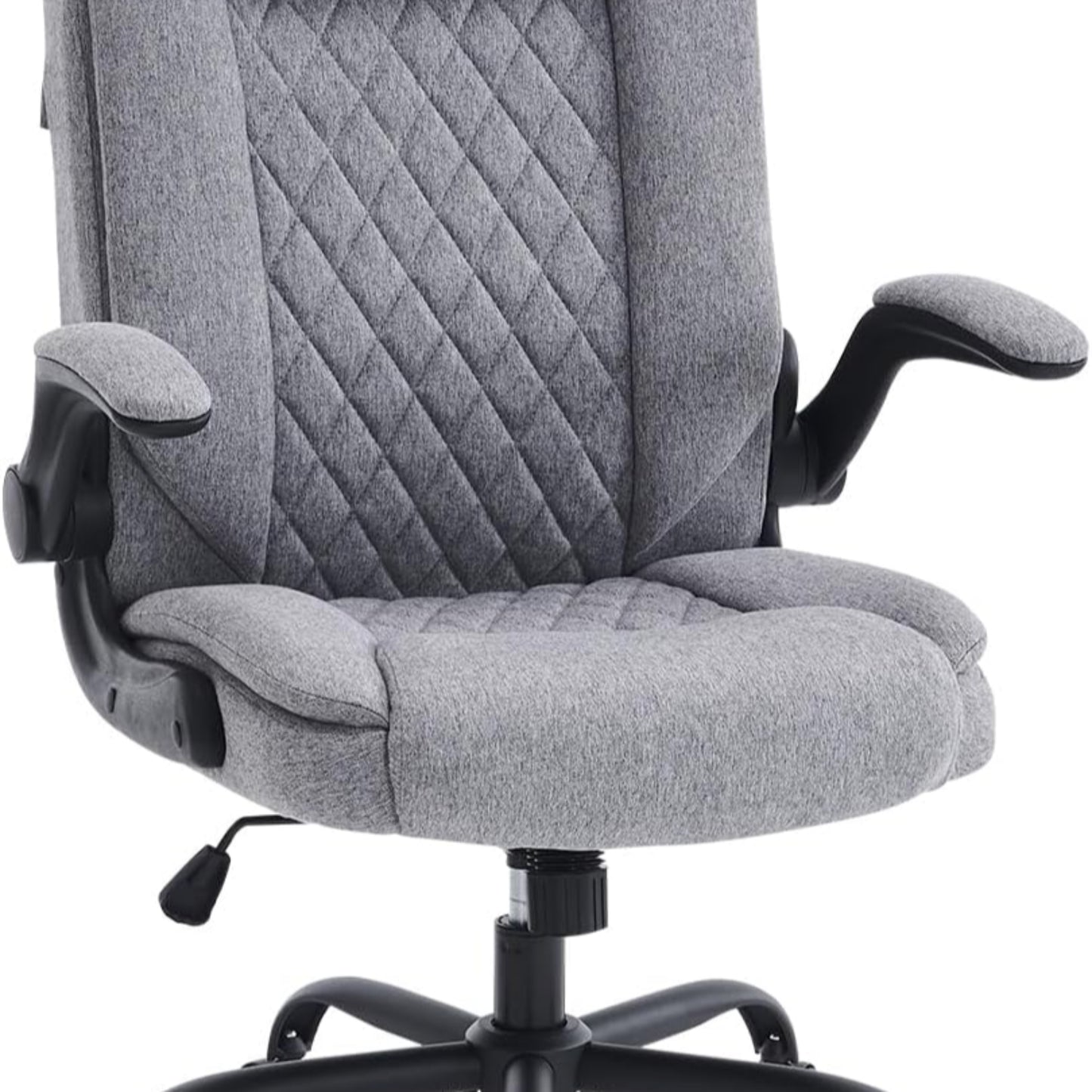 CASTLOVE Bürostuhl Ergonomisch Schreibtischstuhl Chefsessel Mit Gepolsterten Armlehnen Klappbar, H?henverstellung, Wippfunktion und Kopfstütze Bequem für Home-Office Bürostuhl 150kg Beige Stoff