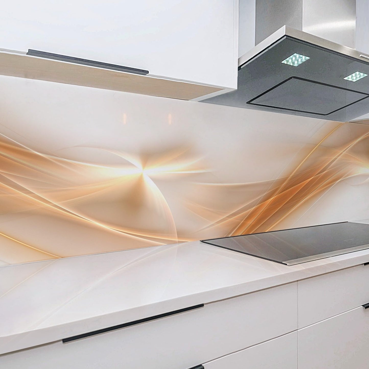Rodnik Kitchen Splashback, Robust ABS Plastic Monolith Panel in Deluxe Quality, Direct Print, Choice of Motifs (Ice Cubes and Cherries)