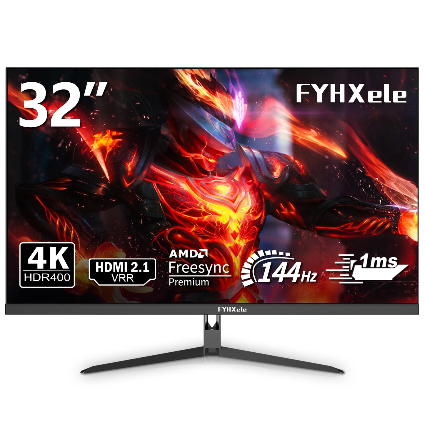 FYHXele Gaming Monitor 24 Inch 180Hz 1080P IPS 1ms MPRT PC Monitor Built-in Speaker Support 144hz/165hz/180hz Freesync Premium Display Eye Care DisplayPort1.4 HDMI2.1 VESA