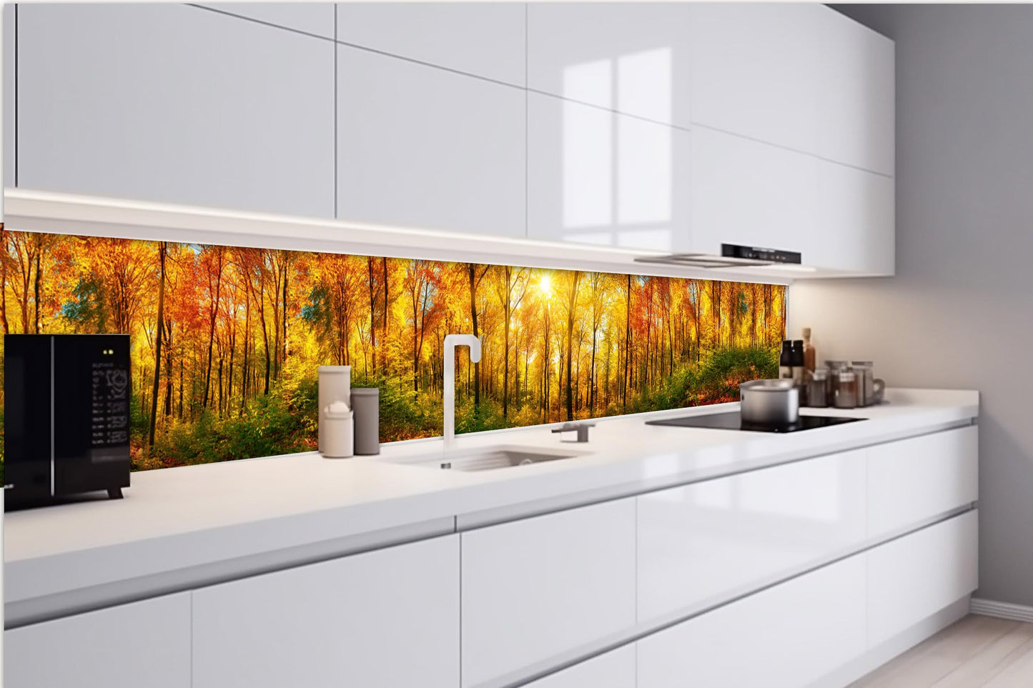 Küchenrückwand Folie selbstklebend HOLZLATTEN | Klebefolie - Dekofolie - Spritzschutz für Küche | Made in EU - 260 cm x 60 cm