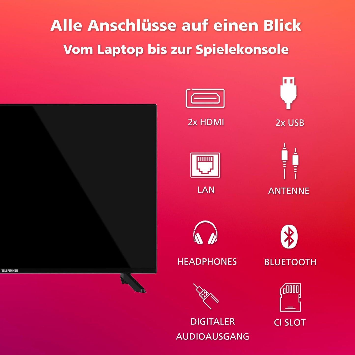 TELEFUNKEN QLED TV 32 Inch TV Full HD Android Smart TV (HDR, Triple Tuner, Bluetooth) QF32AN750S